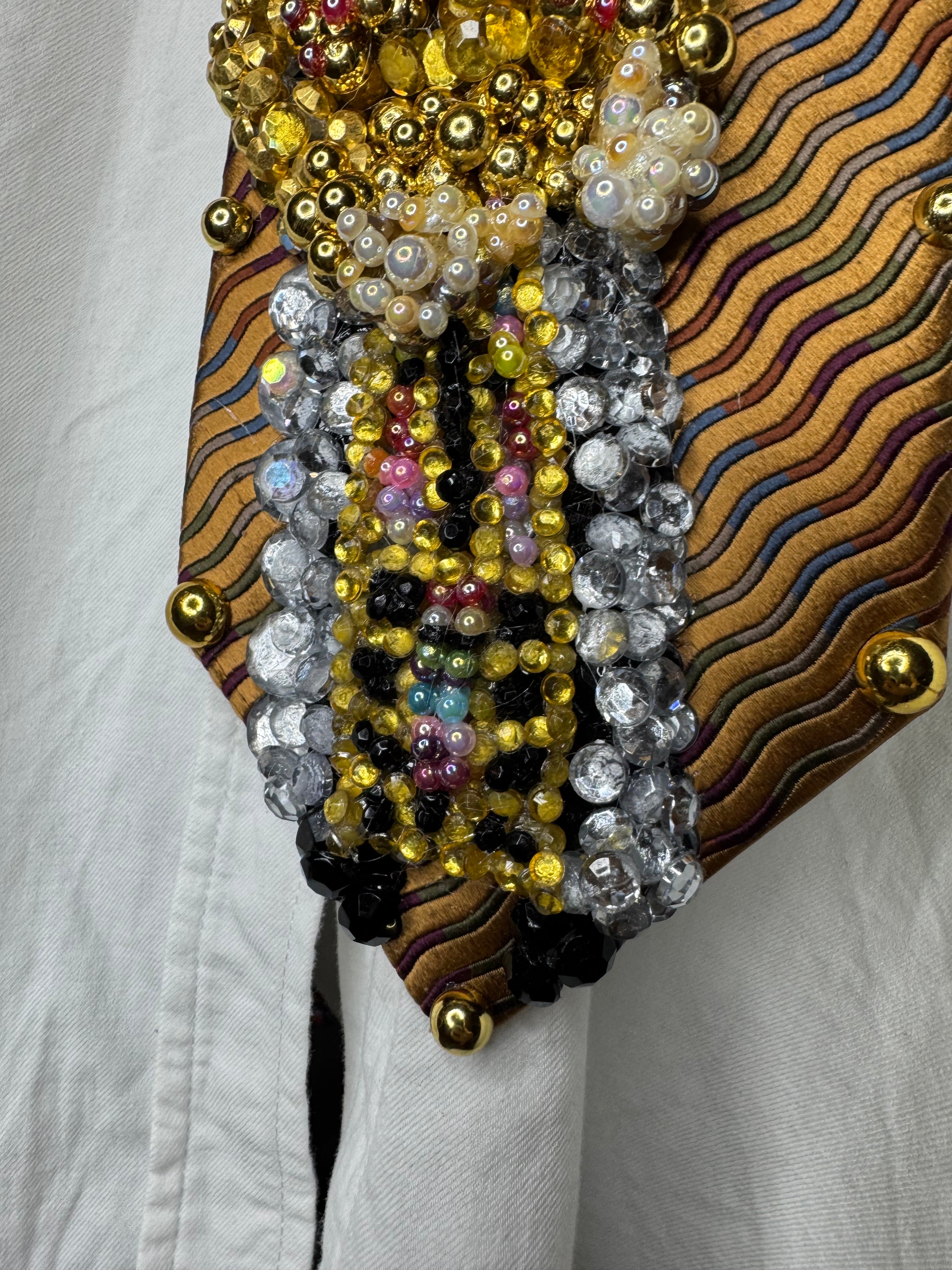 Gold Michael Jackson Singing Remember the Time Tie
