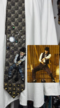 Army Green Michael Jackson Dancing with Ankle Chained Wrecking Ball Scene in Leave me Alone Music Video Tie