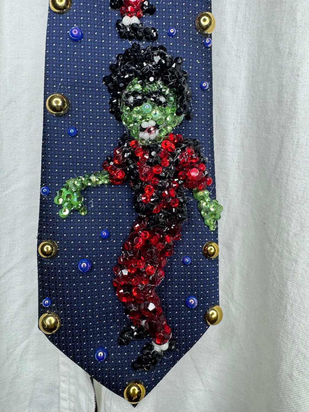Navy Blue Zombie Michael Jackson Intro Double Dance Scene From Thriller Short Film Tie