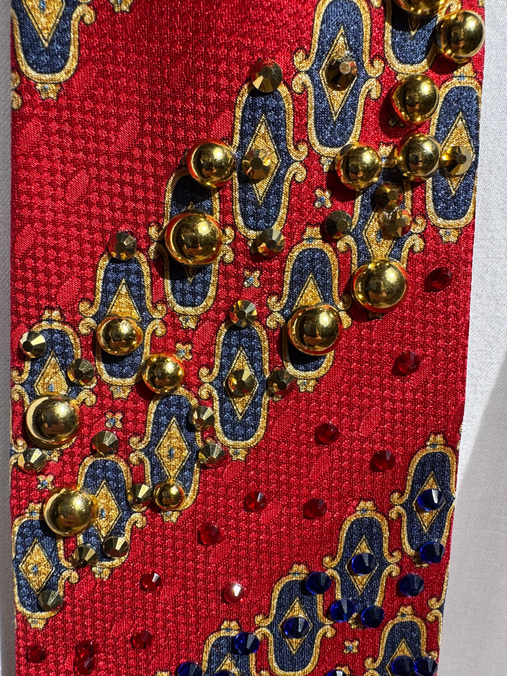 Red and Navy Blue High Class Royalty Tie