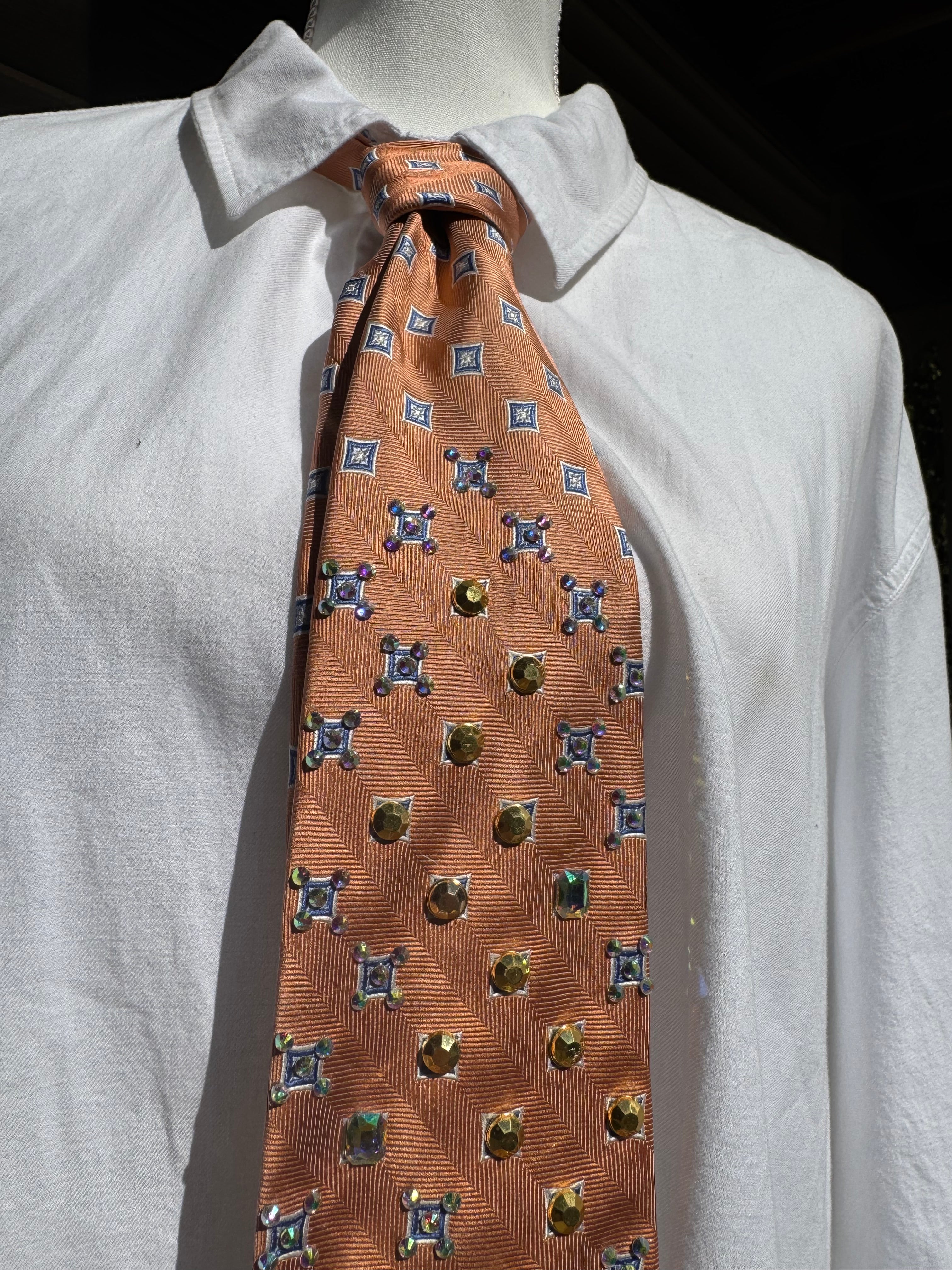 Orange Jaguar Head High Class Royalty Tie