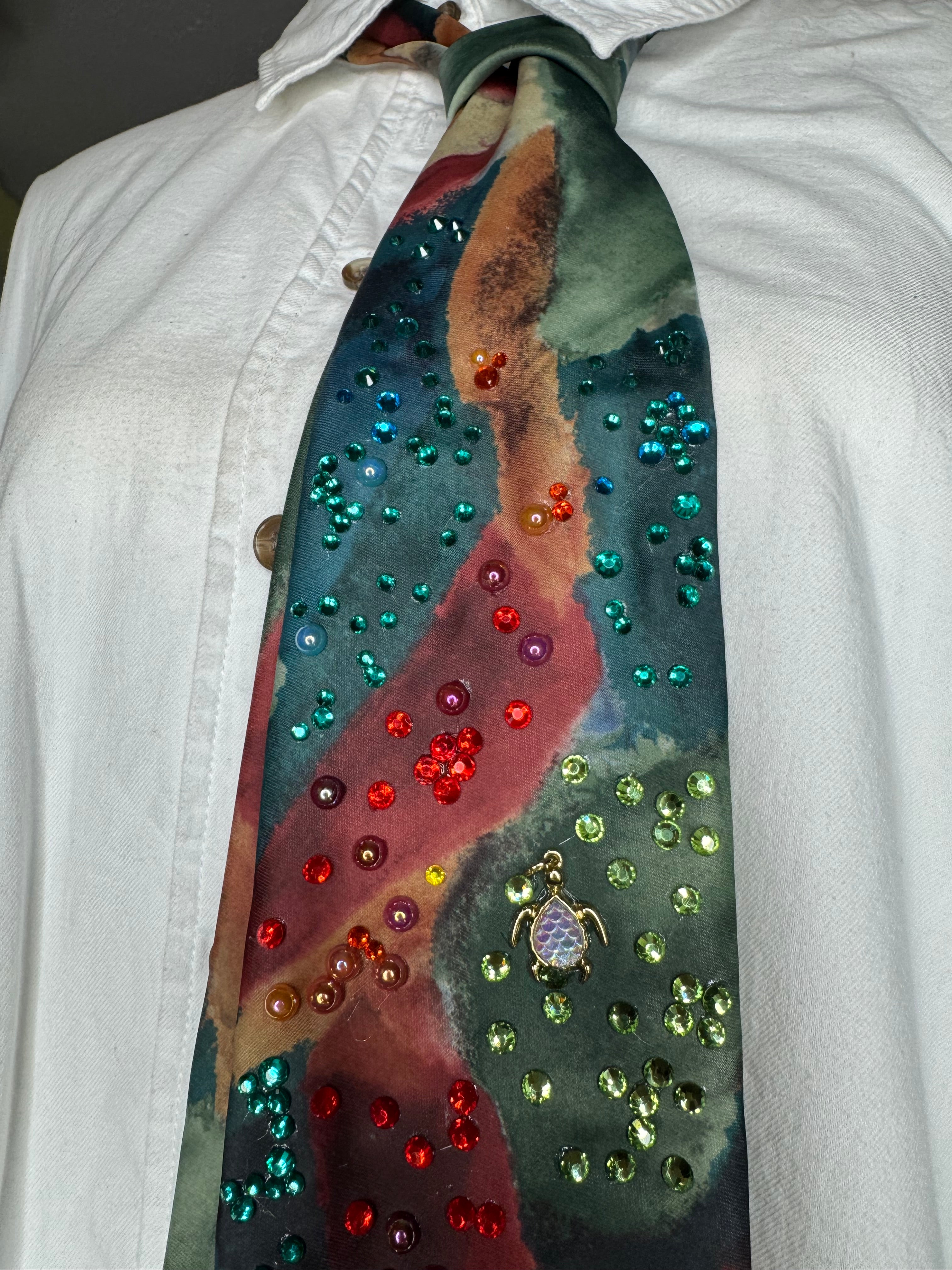 Marbled Ocean Floor Royalty Tie