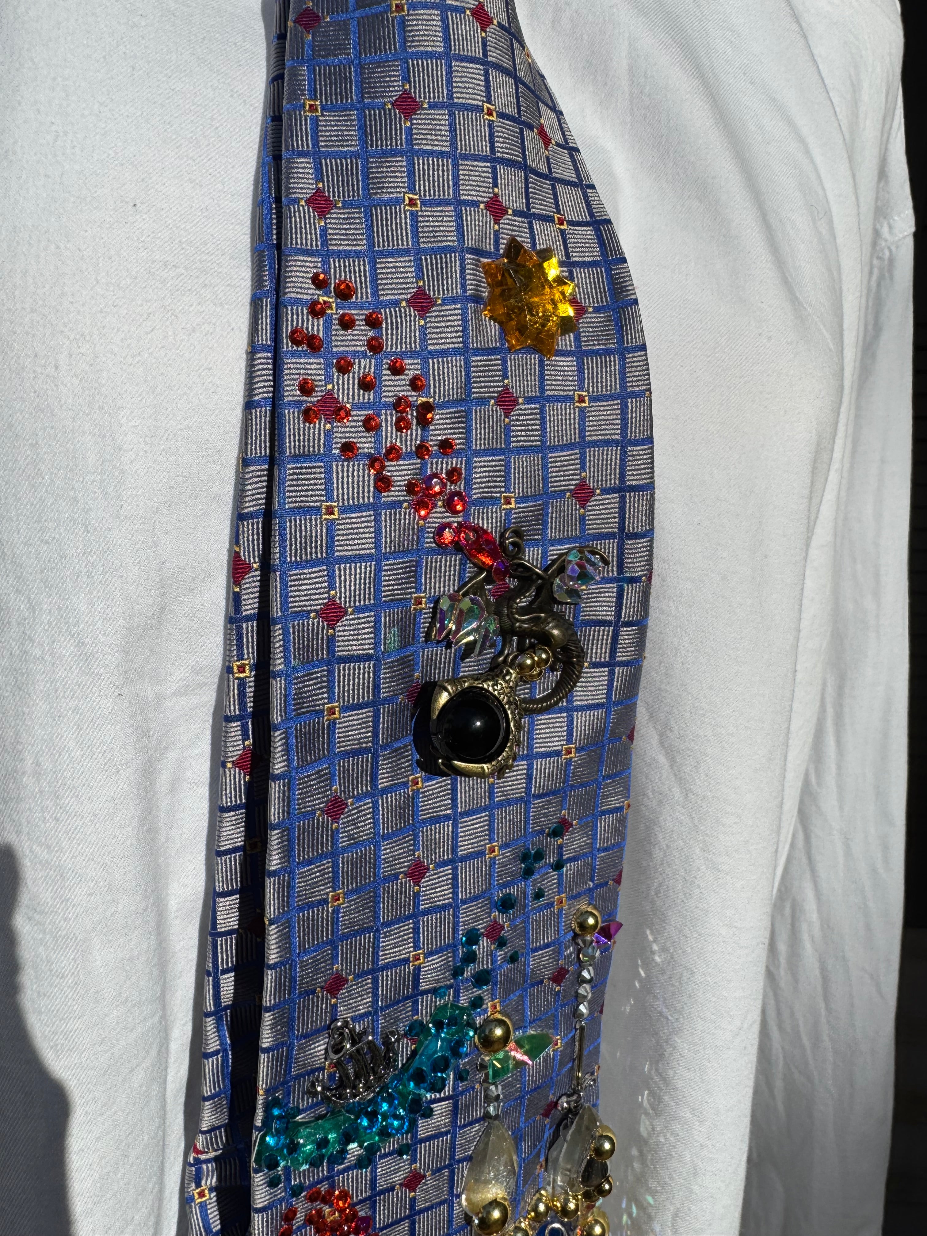 Grey Dungeons and Dragons Viking Era High Class Royalty Tie