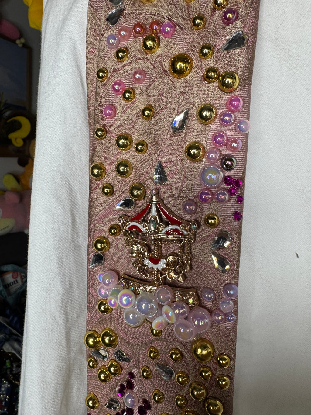 Pink Paisley Luxurious Dream Carousel On Cloud Royalty Tie