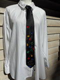 Black Multicolored Space Coding Royalty Space Tie