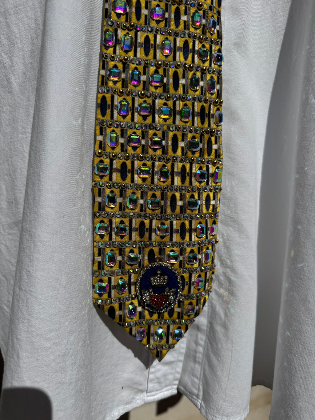 Yellow Iridescent Baguette High Class Royalty Tie