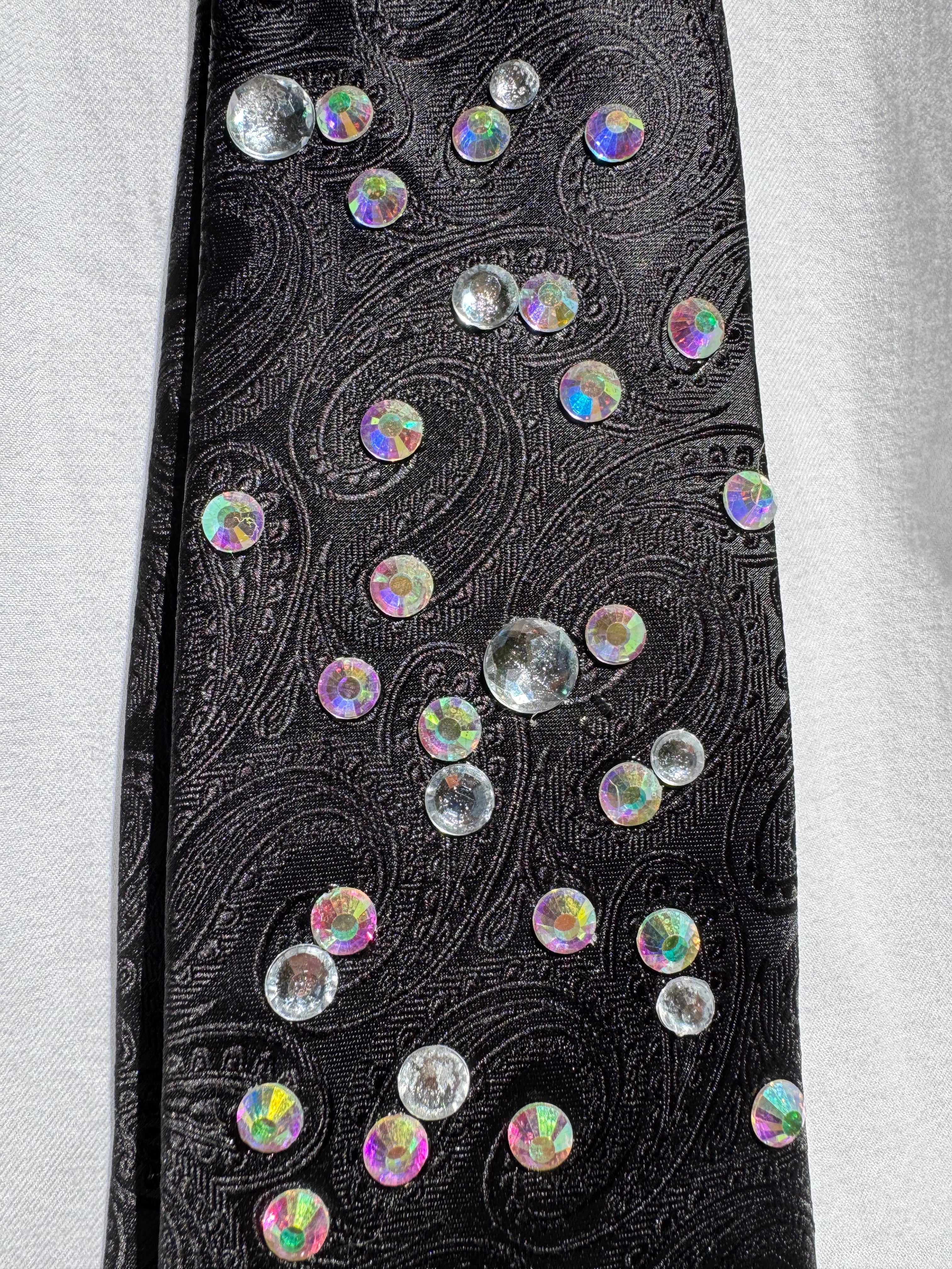 Black Paisley Iridescent Royalty Tie