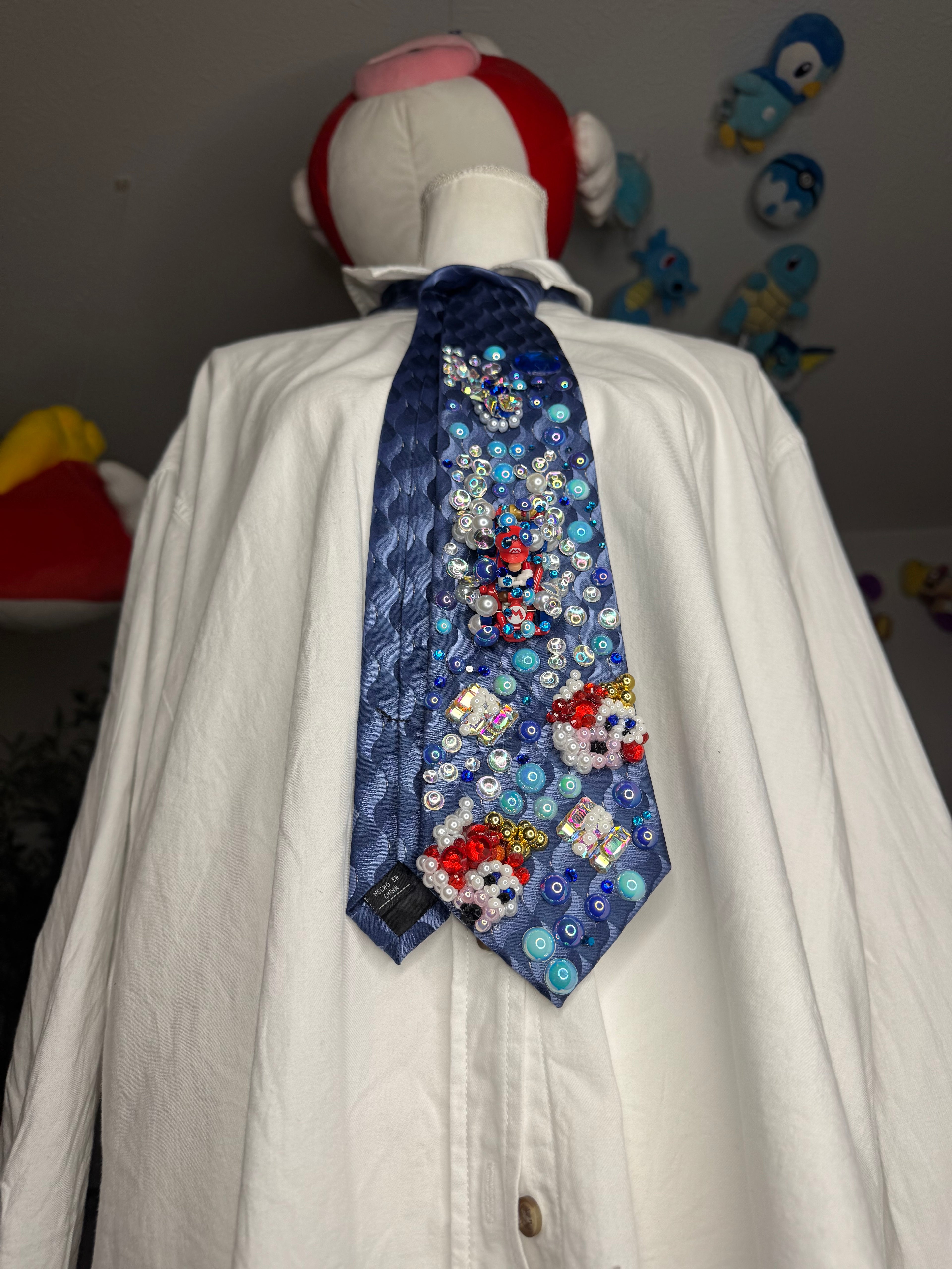 Blue Mario Dodging Blue Shell Underwater on Cheep Cheep Beach 200cc Mario Kart Tie