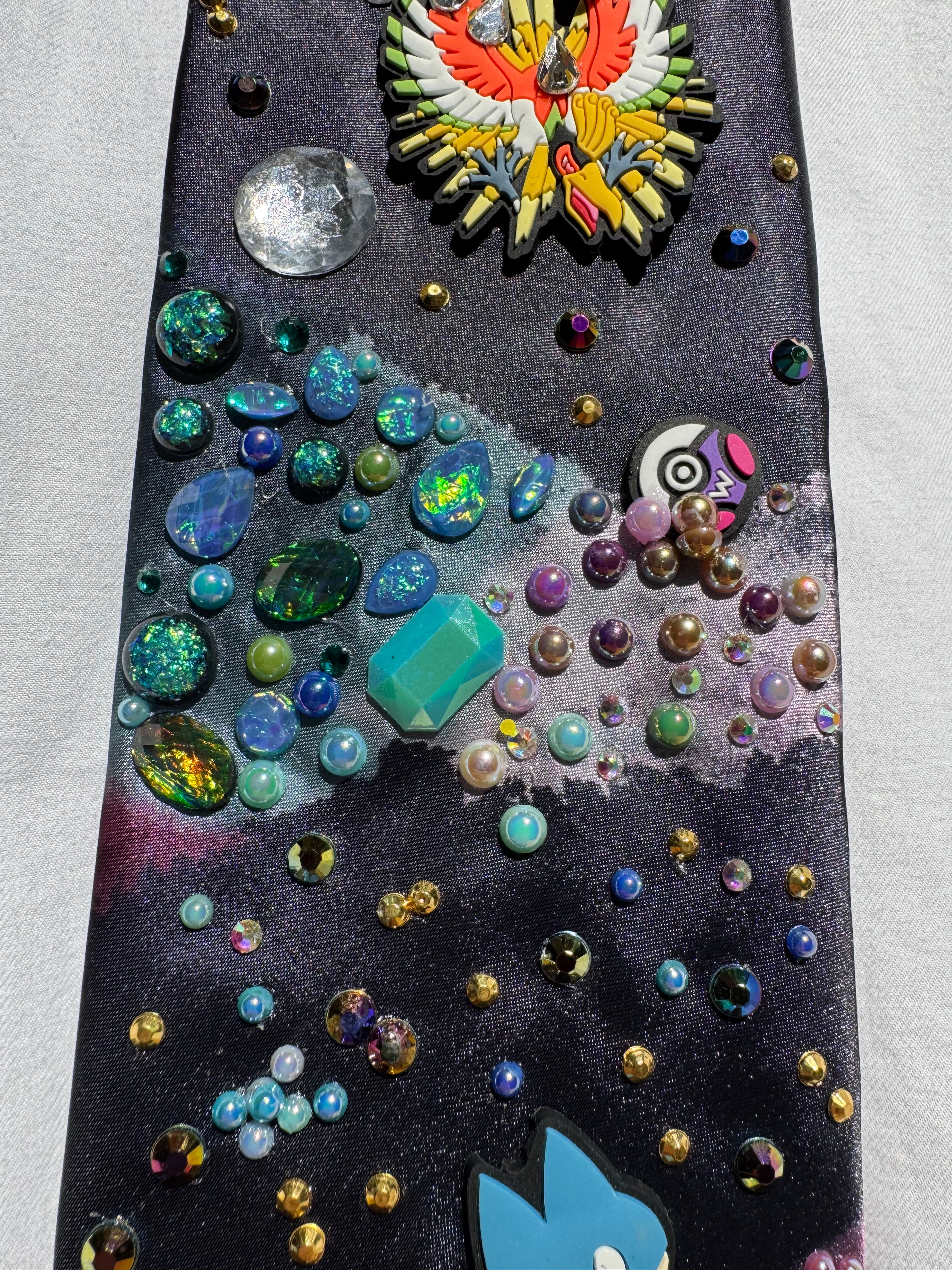 Dark Marbled Munchlax and Ho-oh In Space Ultimate Pokemon Tie