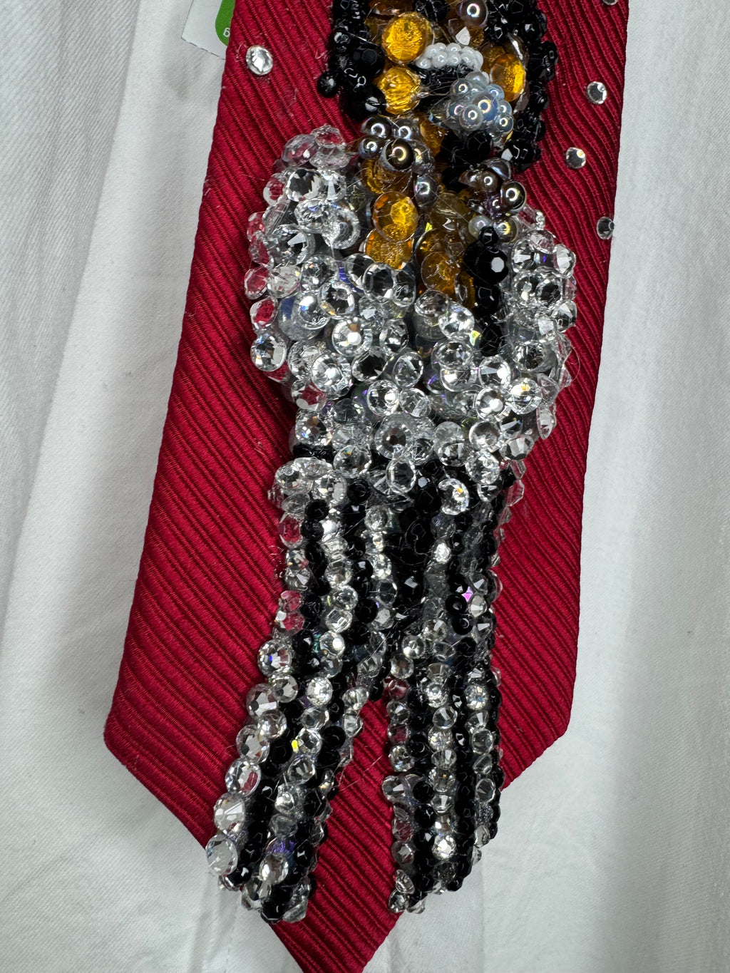 Red Michael Jackson Singing Happily In Rock With You Music Video Tie