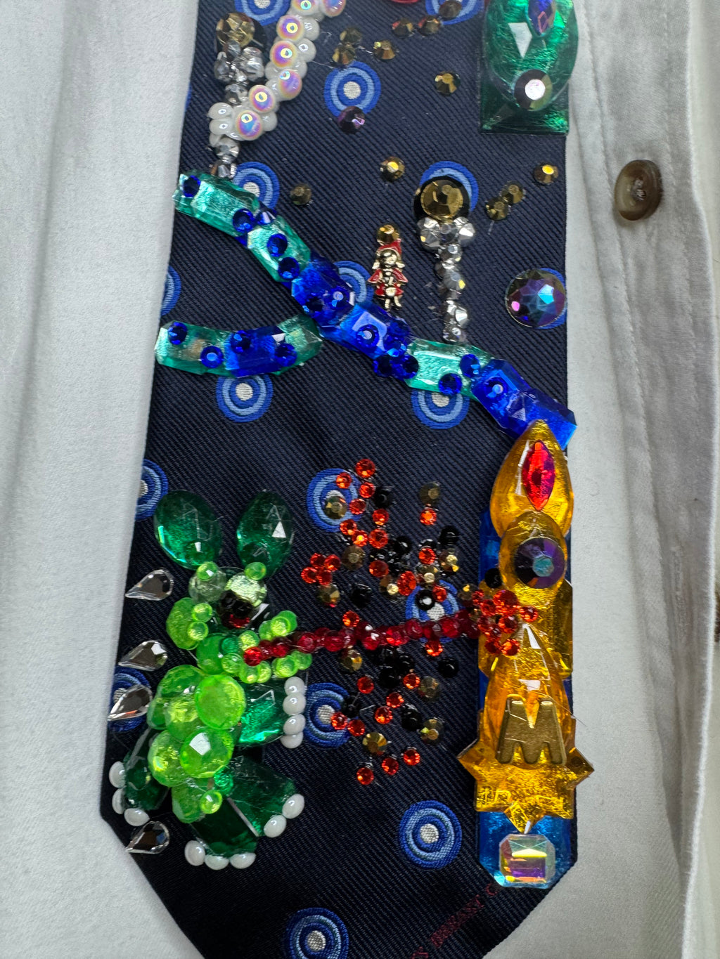 Navy Blue Spiderman Vs Evil Green Rabbit Robot Attacking City Tie