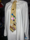 Yellow Ghost Spider Saving Bank Robbery Spiderman Tie