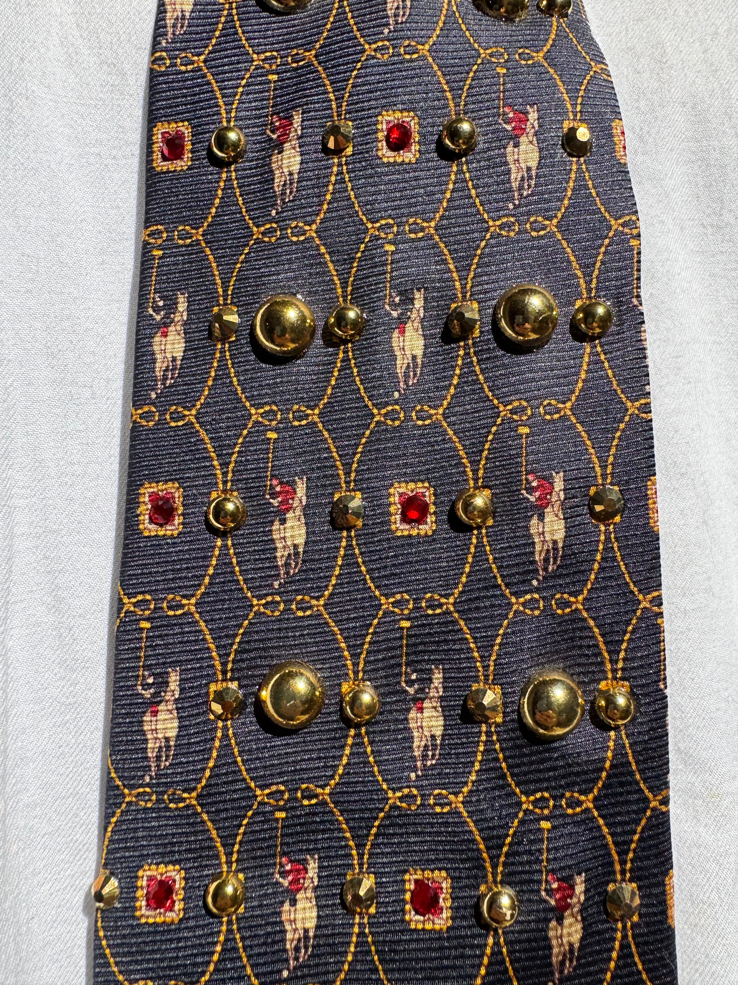 Navy Blue Polo Sport Royalty Tie