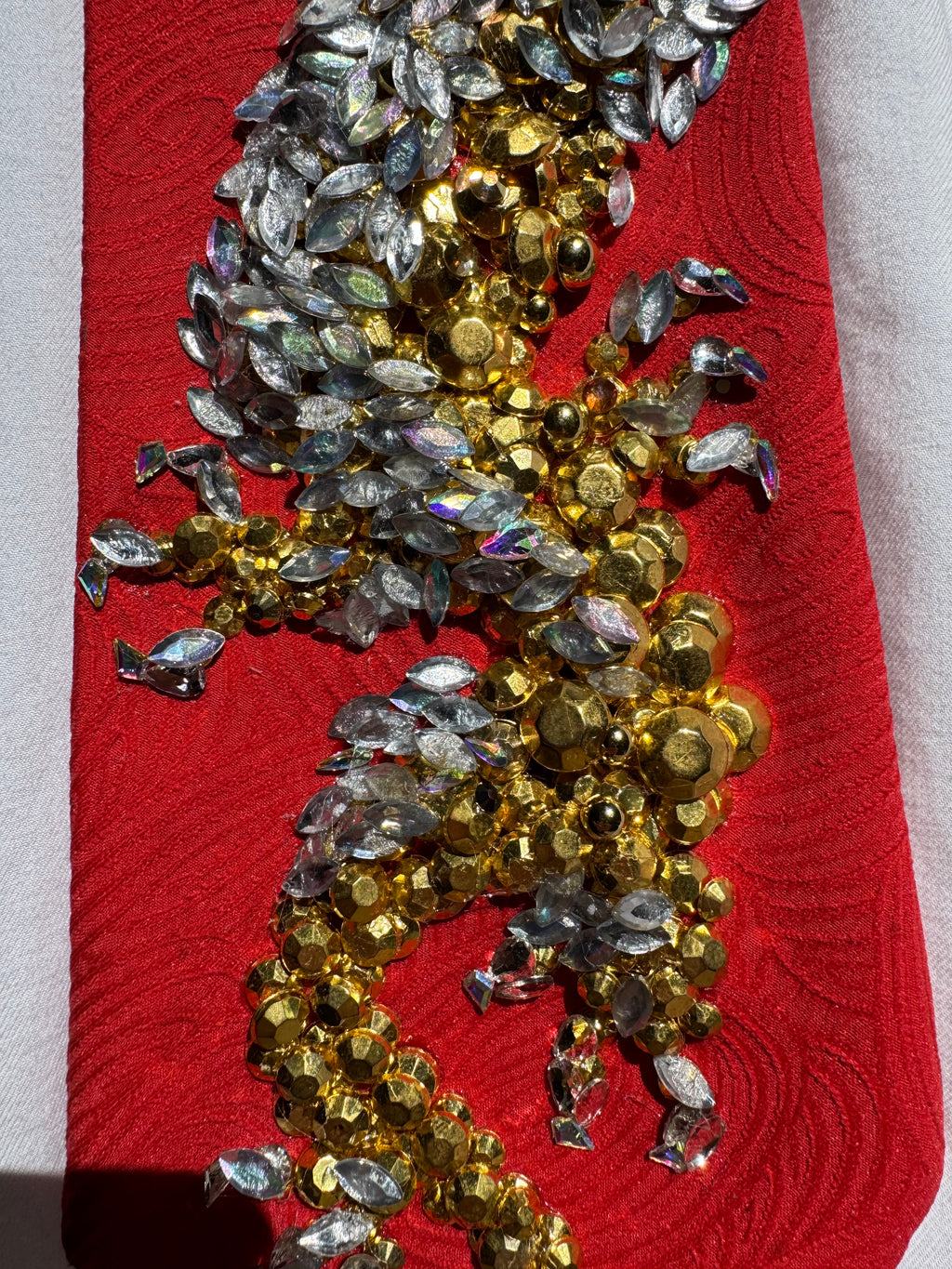 Red Golden Final Boss Samurai Dragon Tie