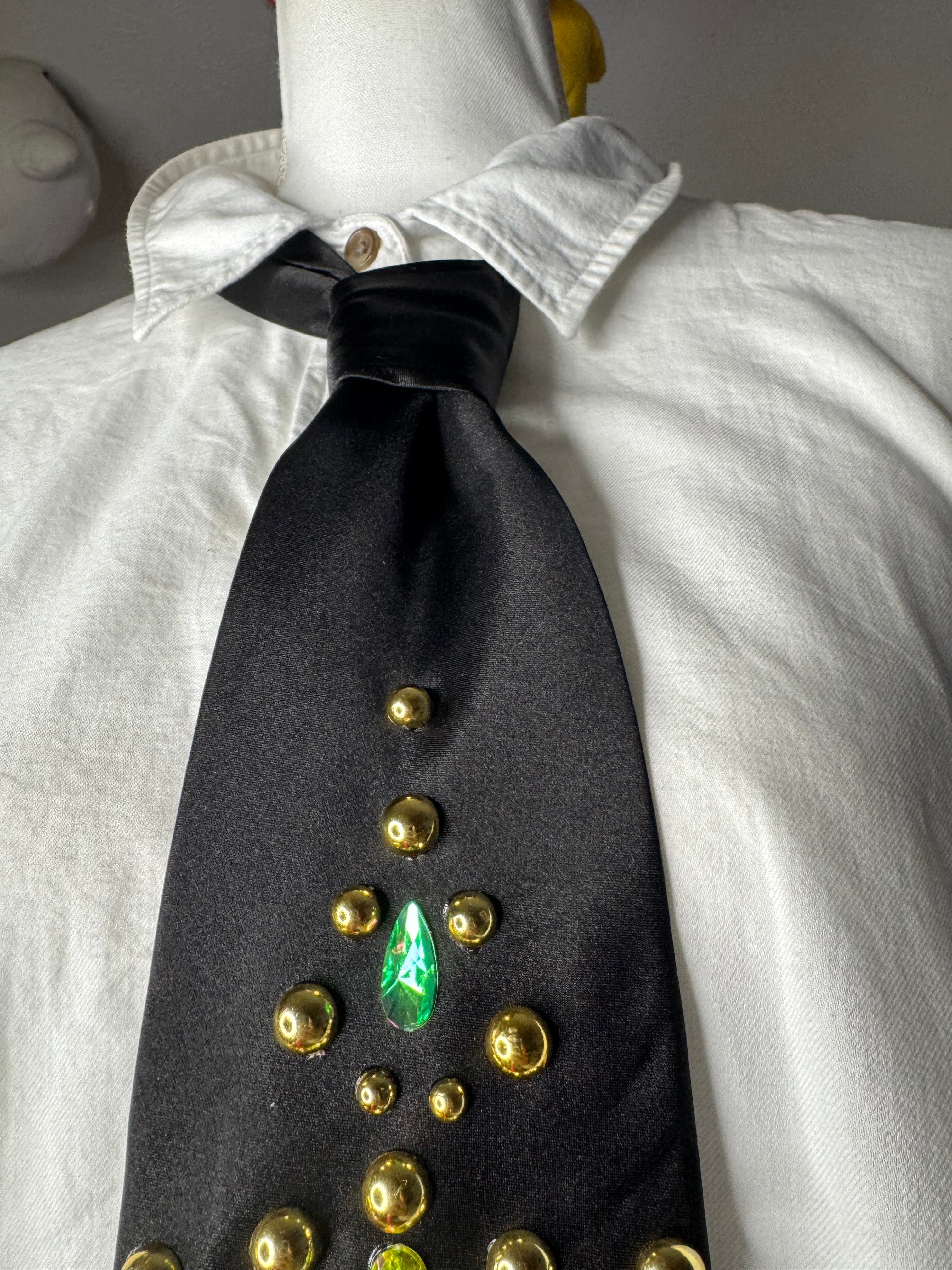 Black Capital Letter E High Class Royalty Tie