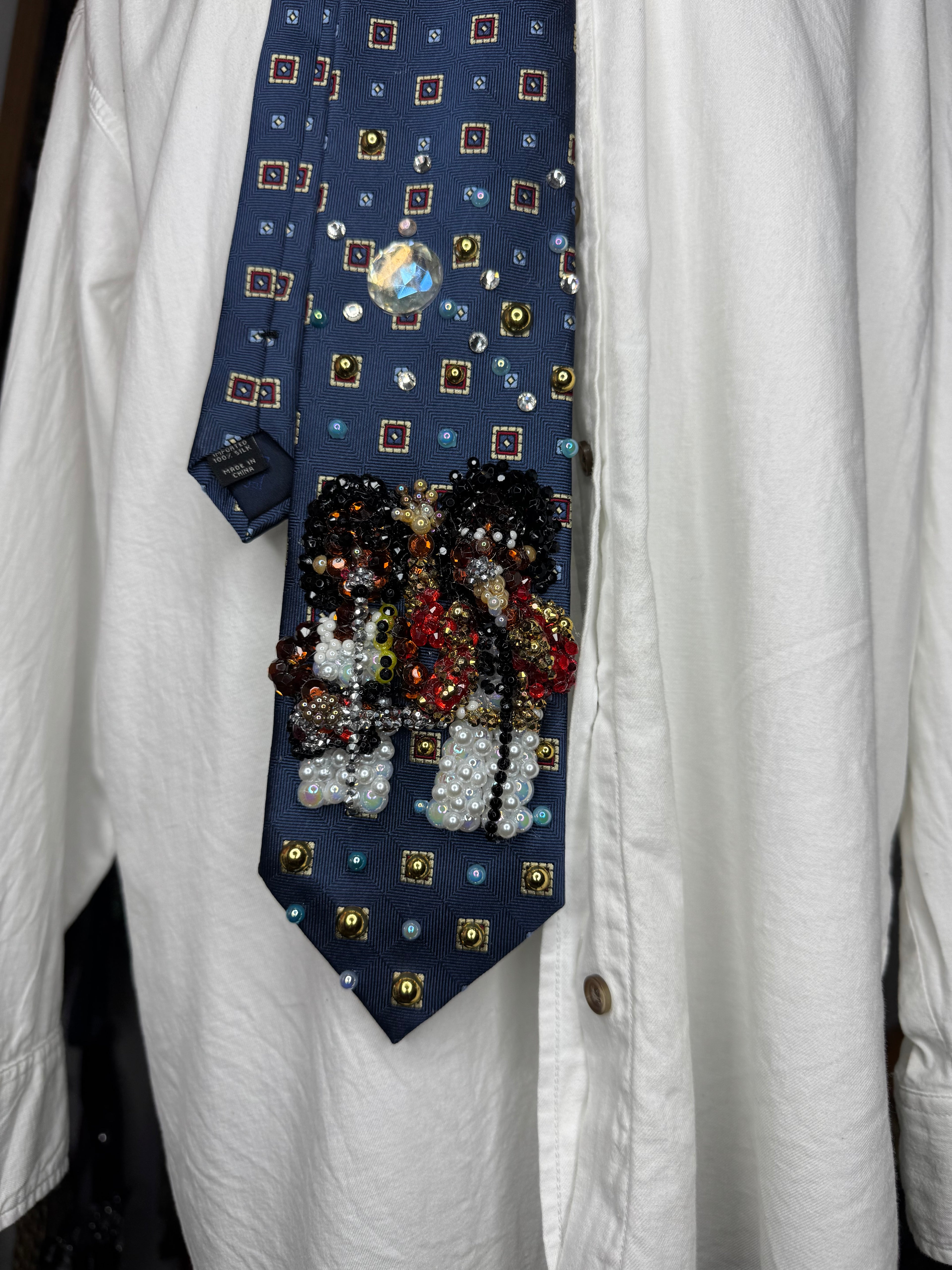 Navy Blue Michael & Jermaine Jackson Performing for Victory Tour Rare Red Military Jacket 1984 Jackson 5 Tie