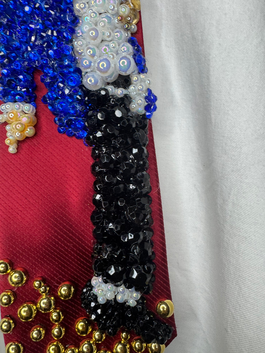 Red Michael Jackson Pointing Finger Down Pose To TWYMMF At Grammy Awards Tie
