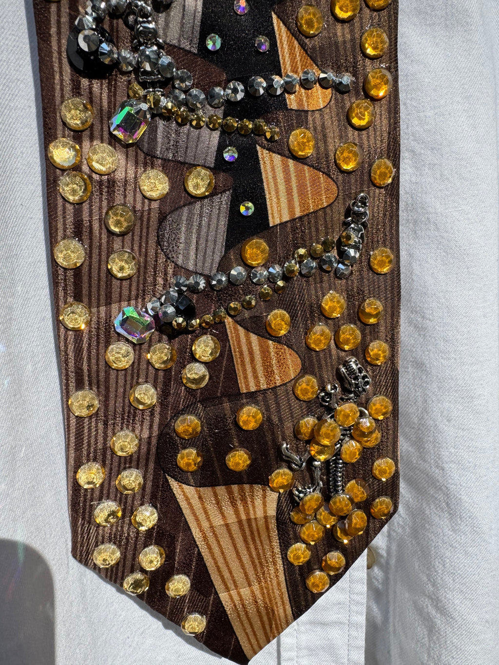 Brown and Black Rock Climbing Sports Tie