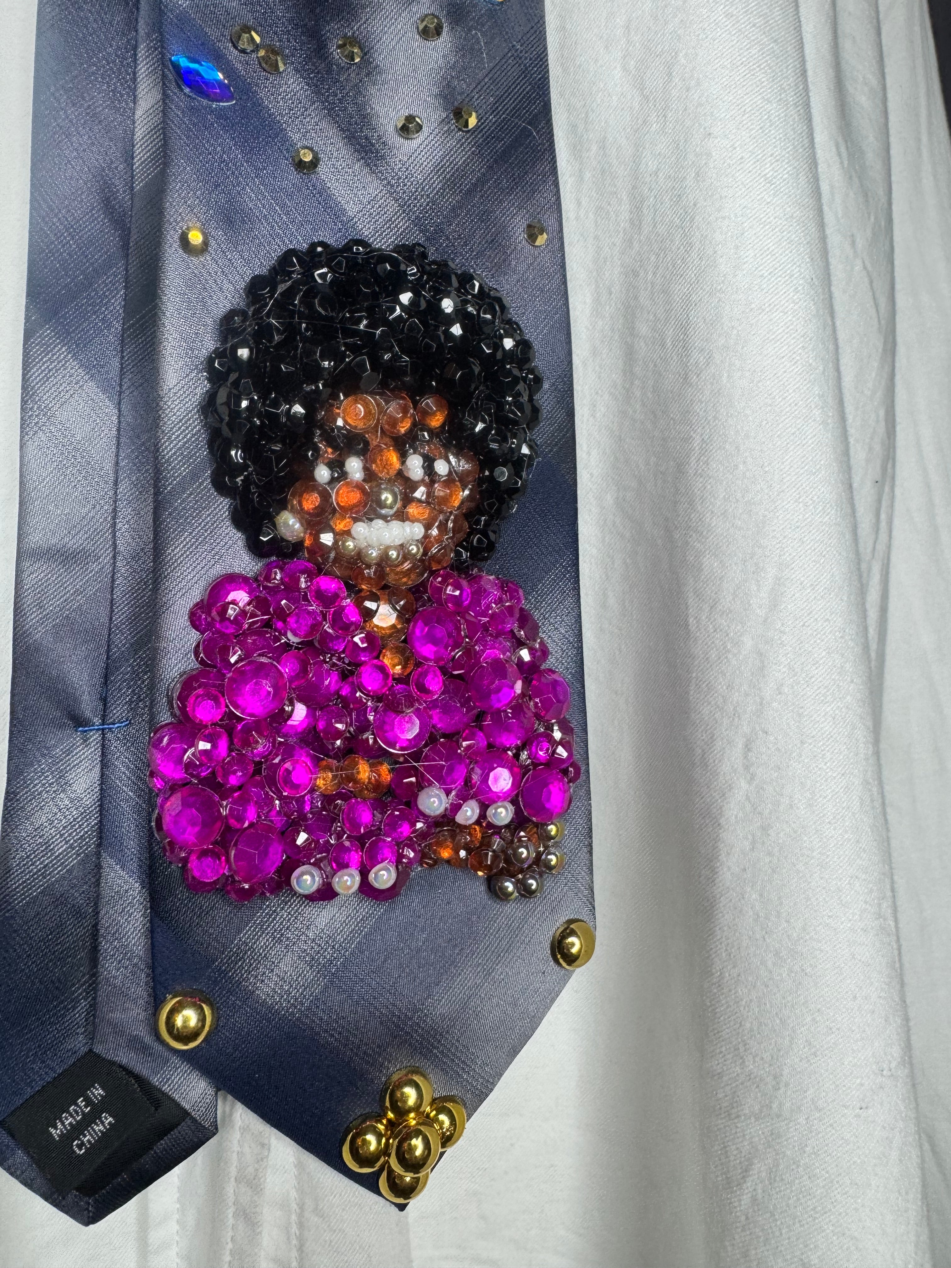 Navy Blue Young Michael Jackson Pink Polo Photoshoot Jackson 5 Tie