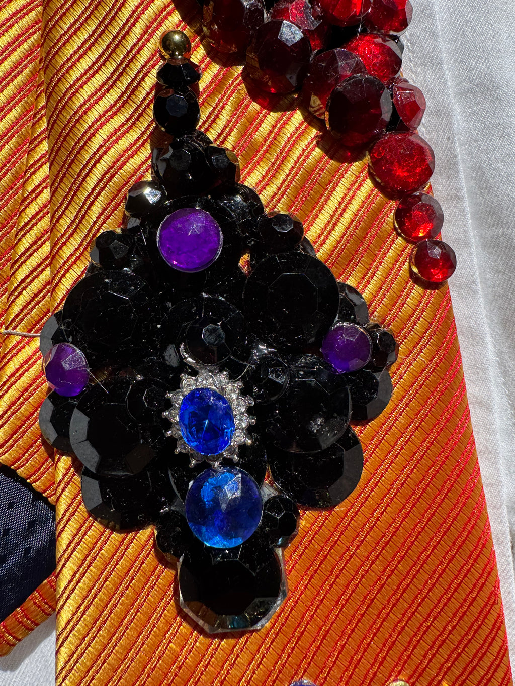 Orange Jaguar Pharaoh Taj Mahal Kingdom Egyptian Royalty Tie