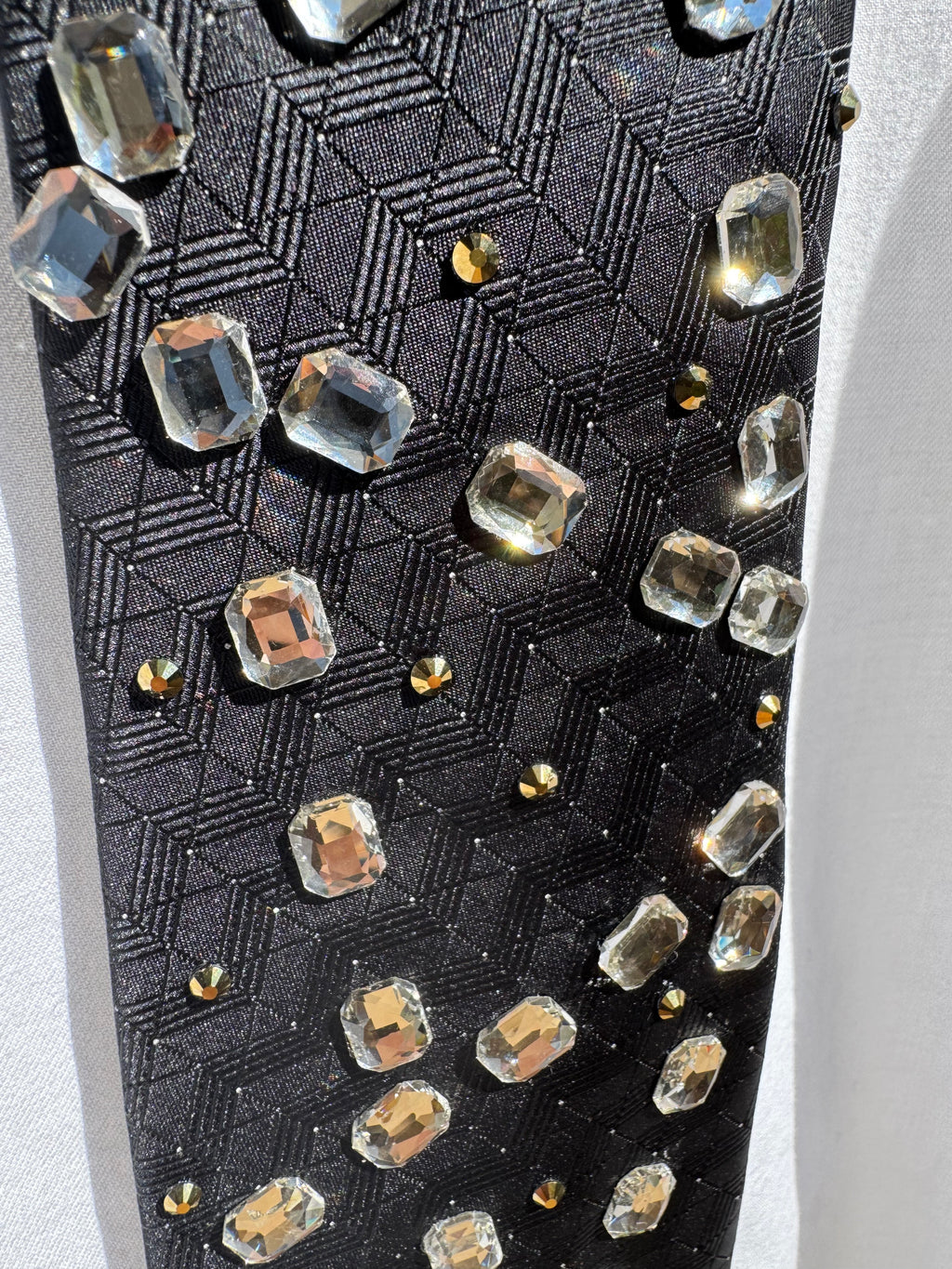 Black Ricocheting Bullet Baguette Trail Western Royalty Tie