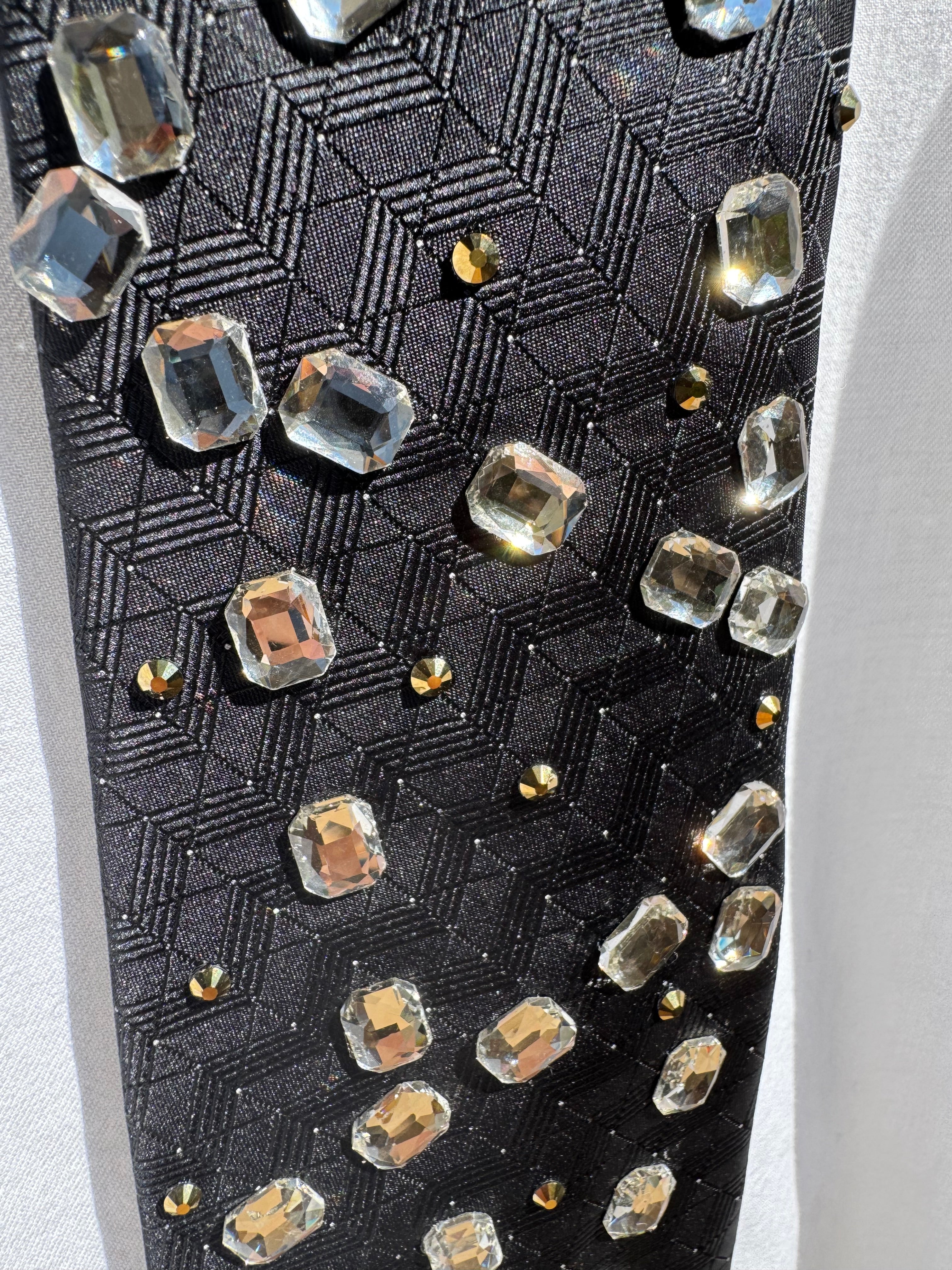Black Ricocheting Bullet Baguette Trail Western Royalty Tie