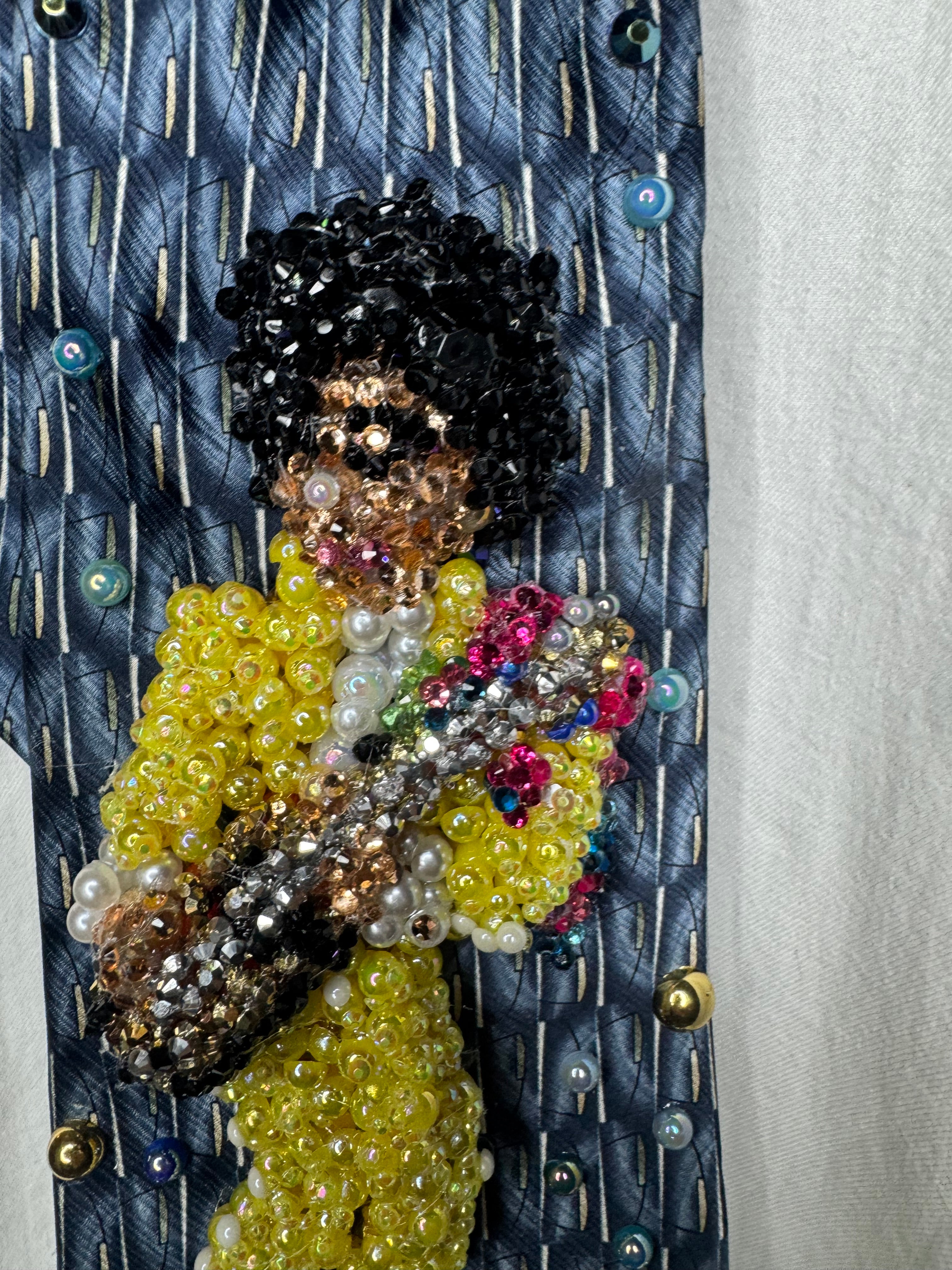 Navy Blue Prince In Full Yellow Outfit & Floral Scarf Performing Live Tie