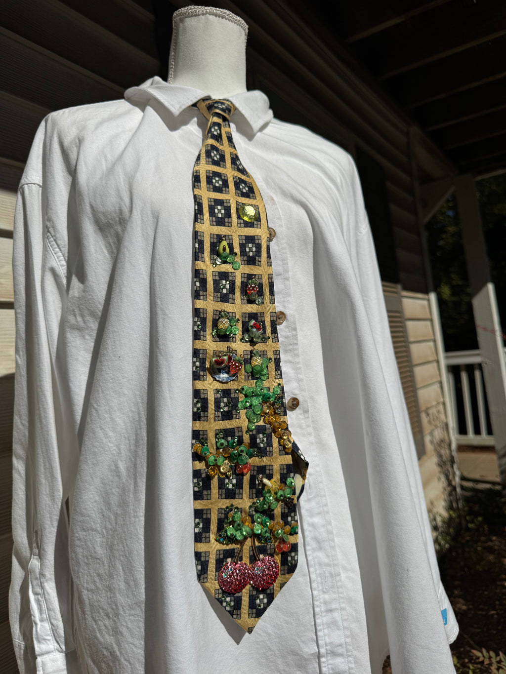 Light Gold Bundle of Fruit Nature Royalty Tie