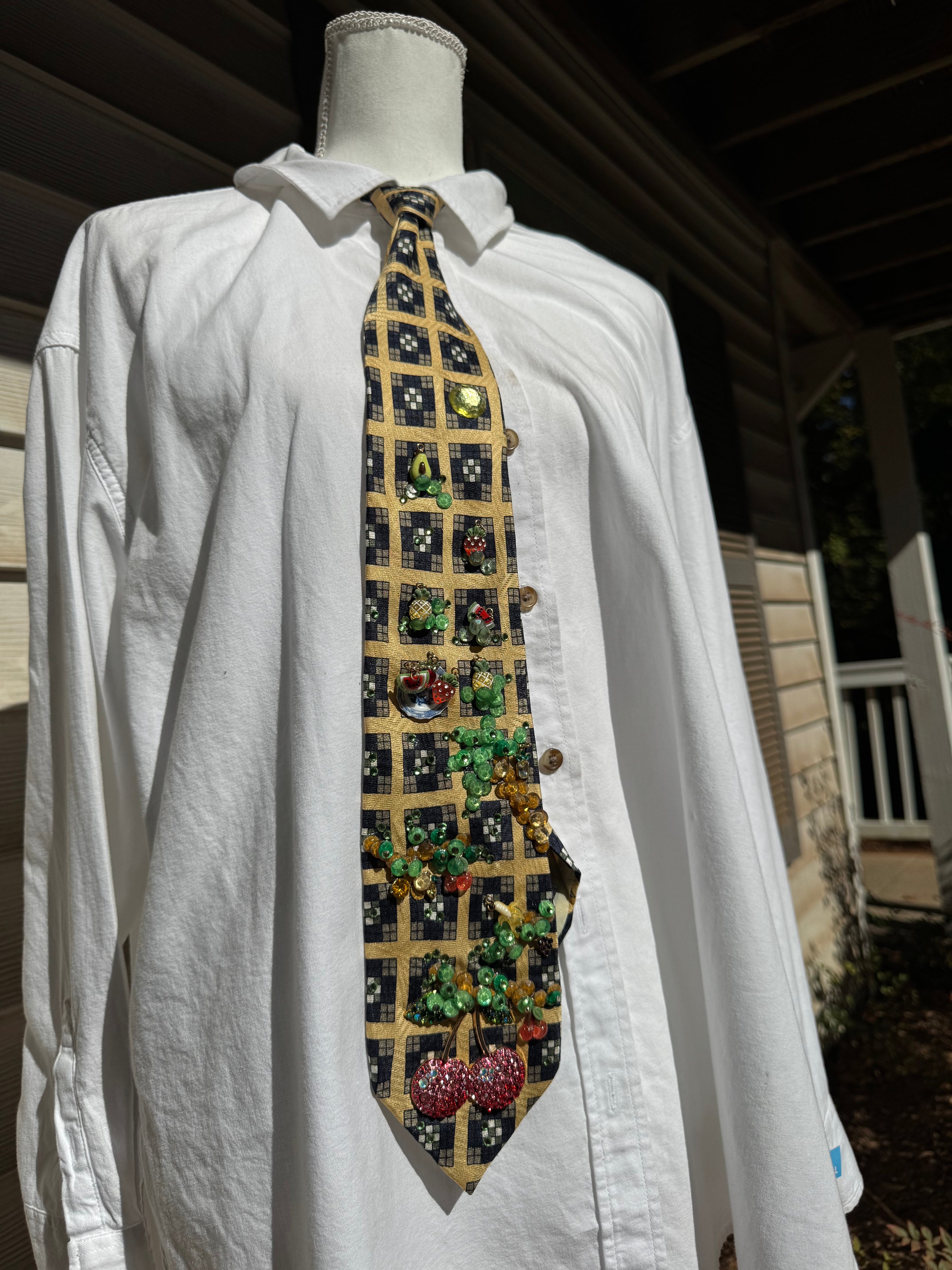 Light Gold Bundle of Fruit Nature Royalty Tie