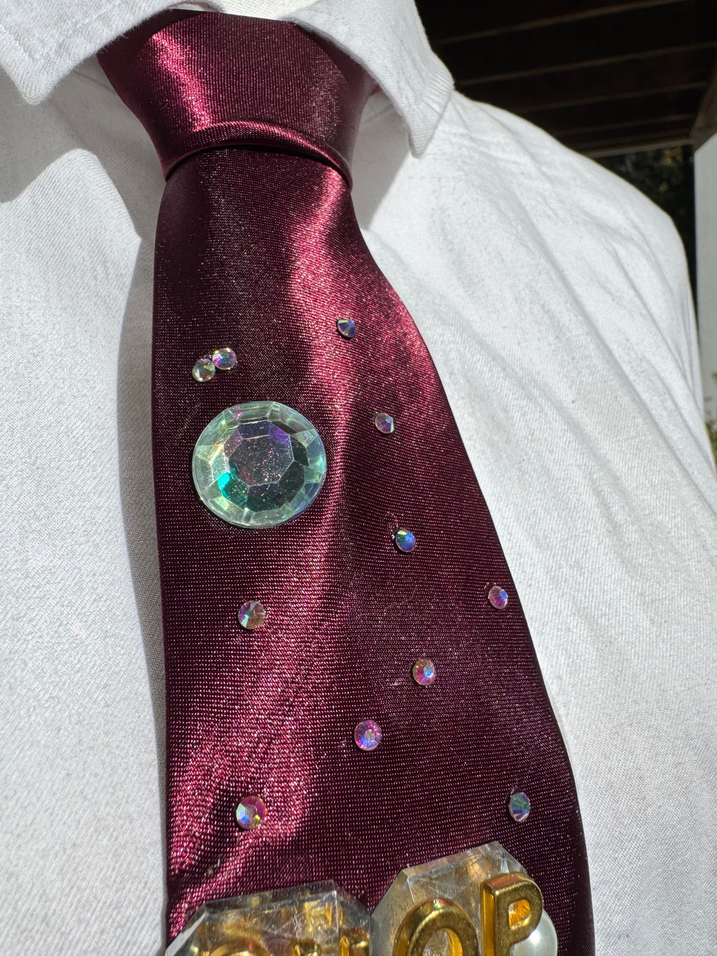 Burgundy Silk Midnight Ramen Run Naruto Shippuden Anime Tie