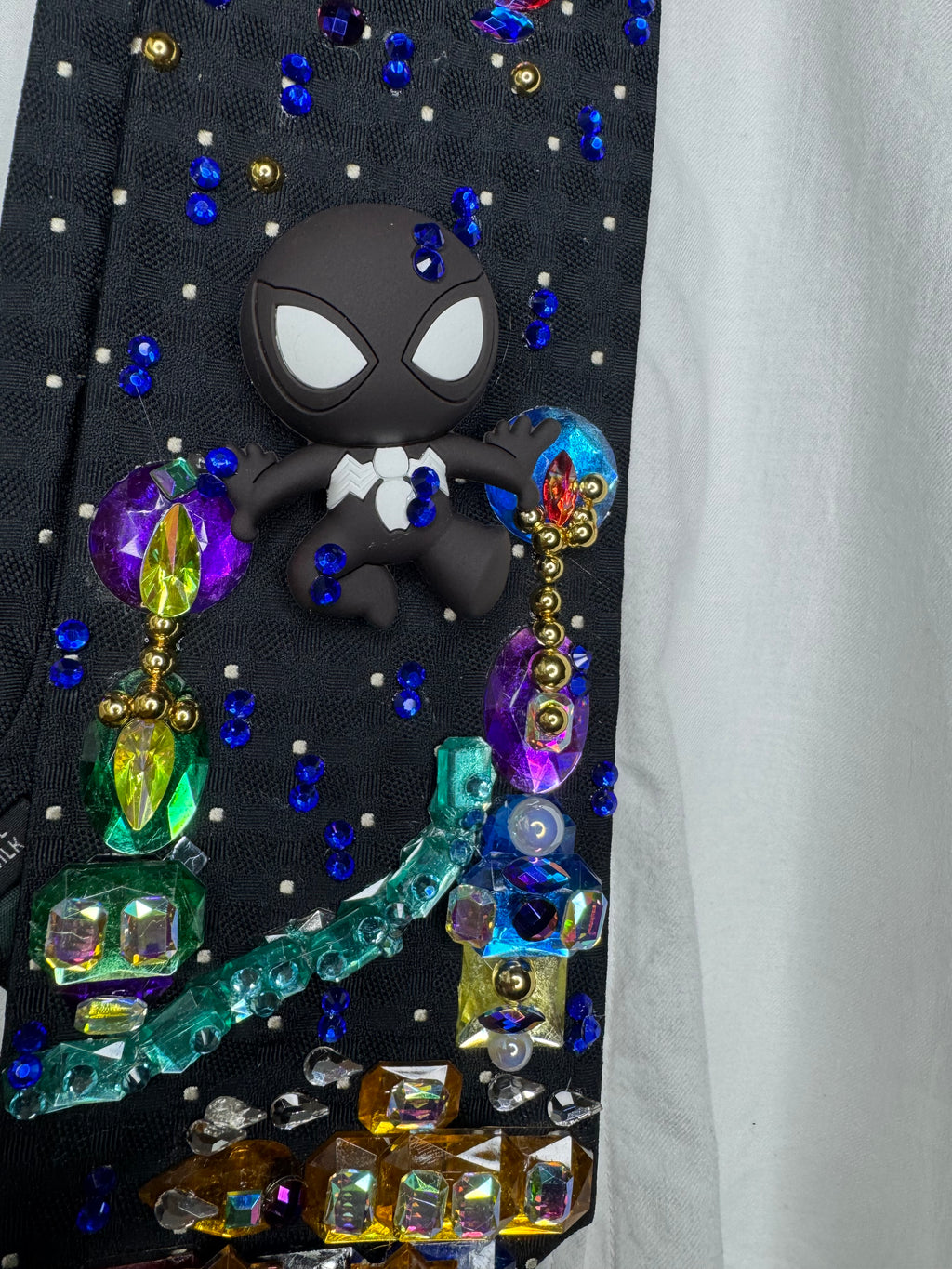 Black Symbiote Suit Spiderman On Top of Buildings Aura Farming In the Rain Tie
