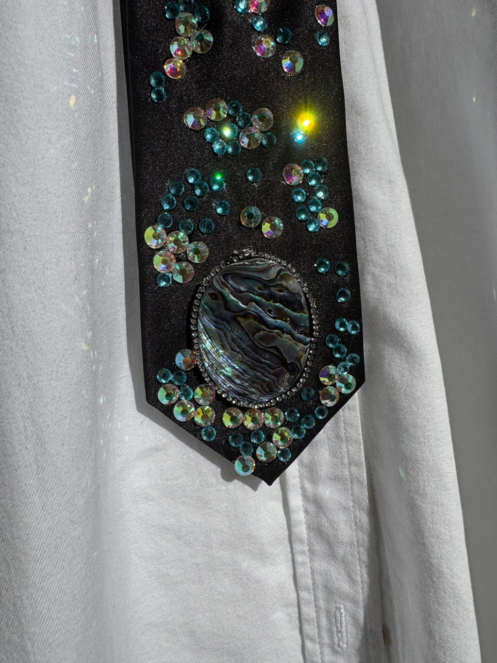 Black Marble Rock Nature Royalty Tie