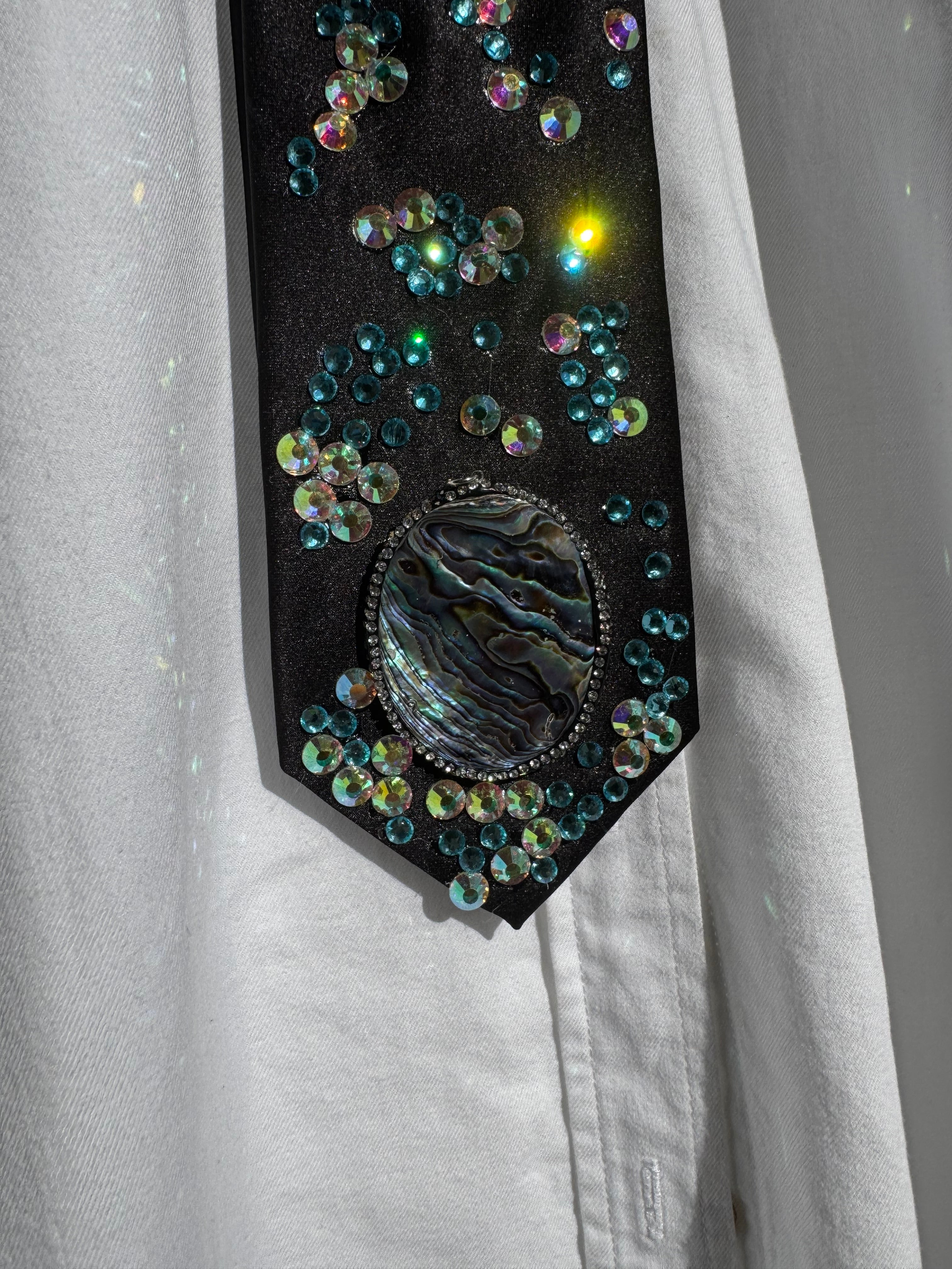 Black Marble Rock Nature Royalty Tie