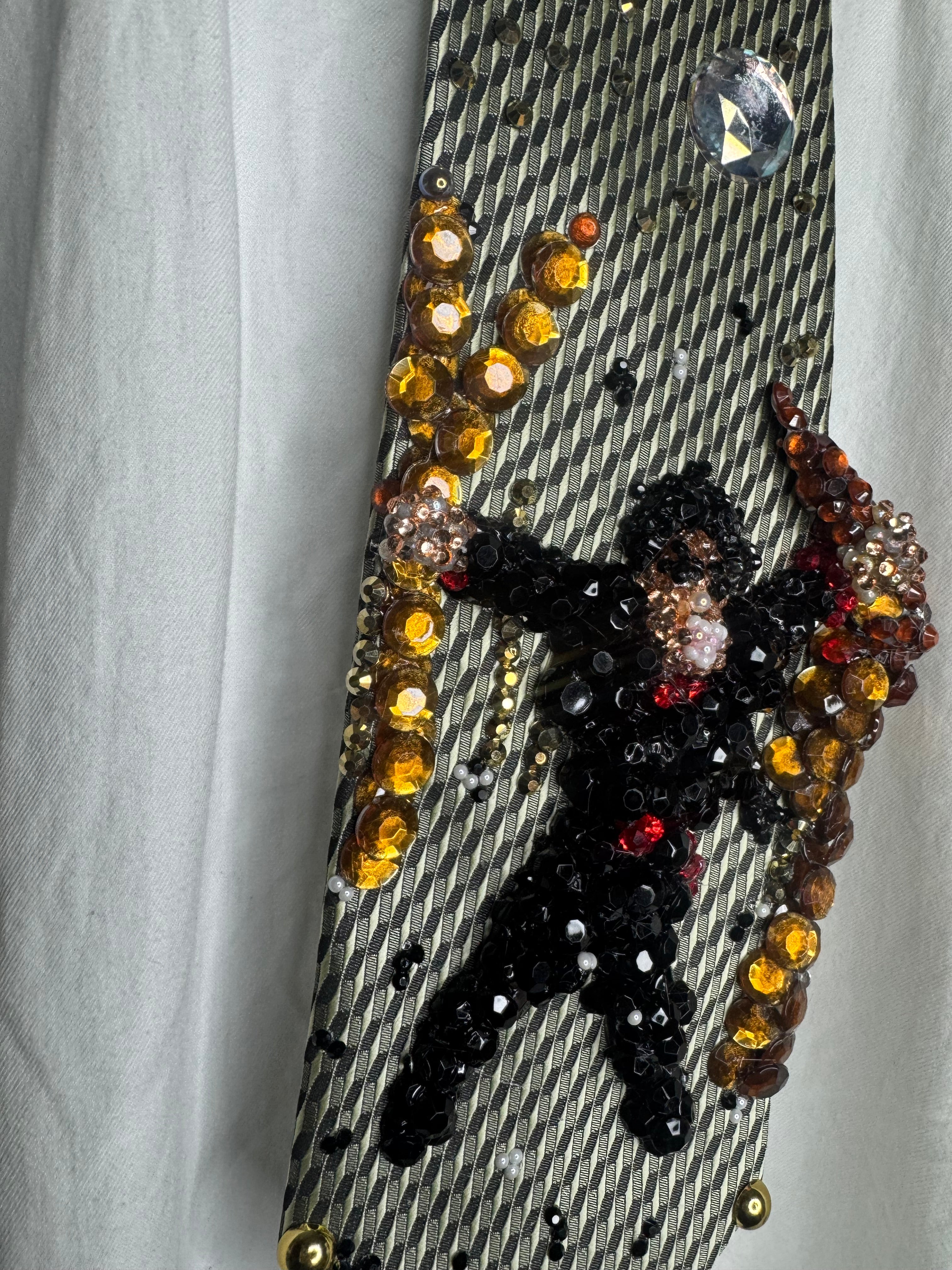 Light Green Michael Jackson Holding onto Trees Singing In Earth Song Music Video Tie