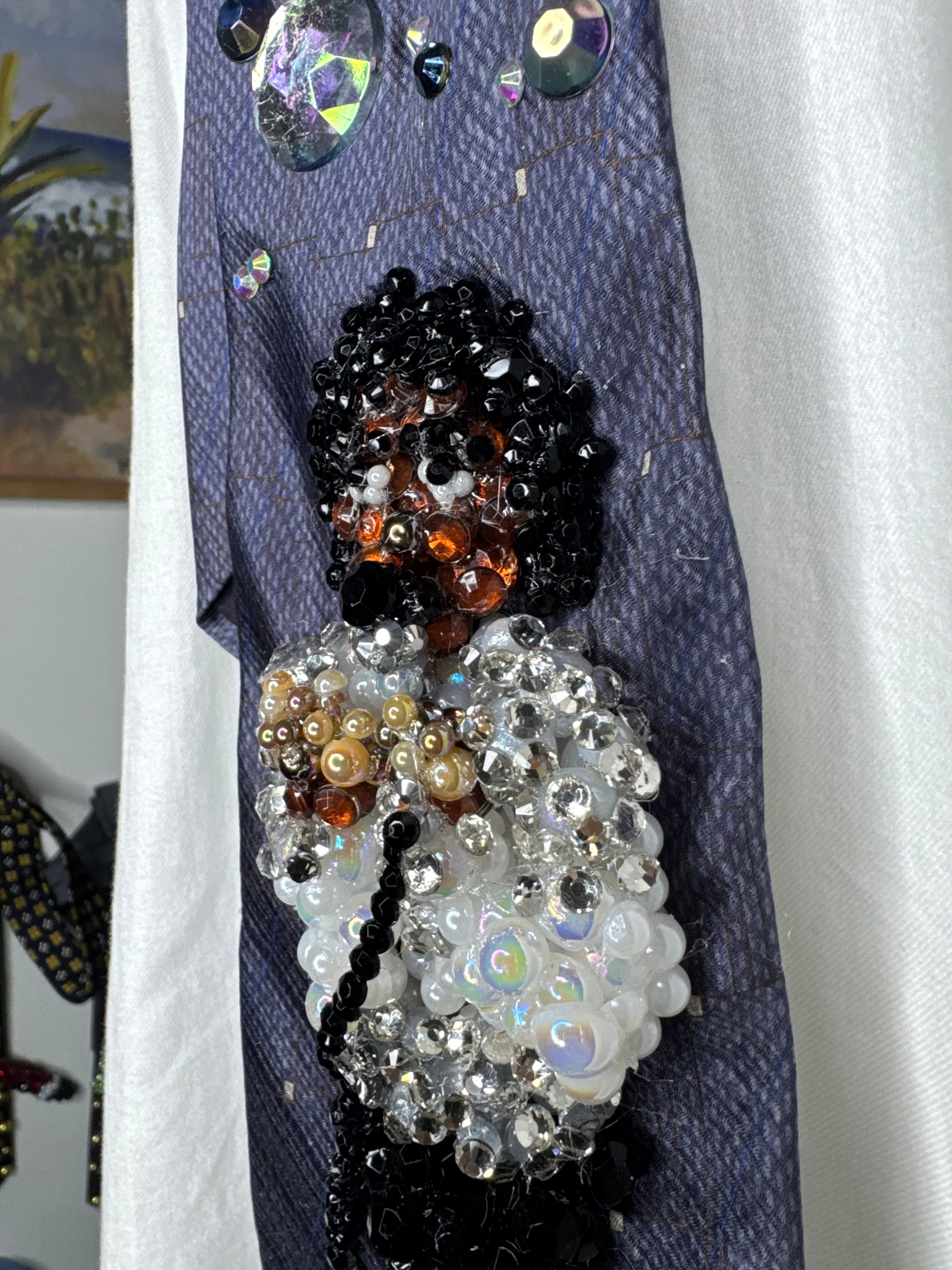 Purple Michael Jackson Singing and Hitting Toe Stand Pose Victory Tour 1984 Tie