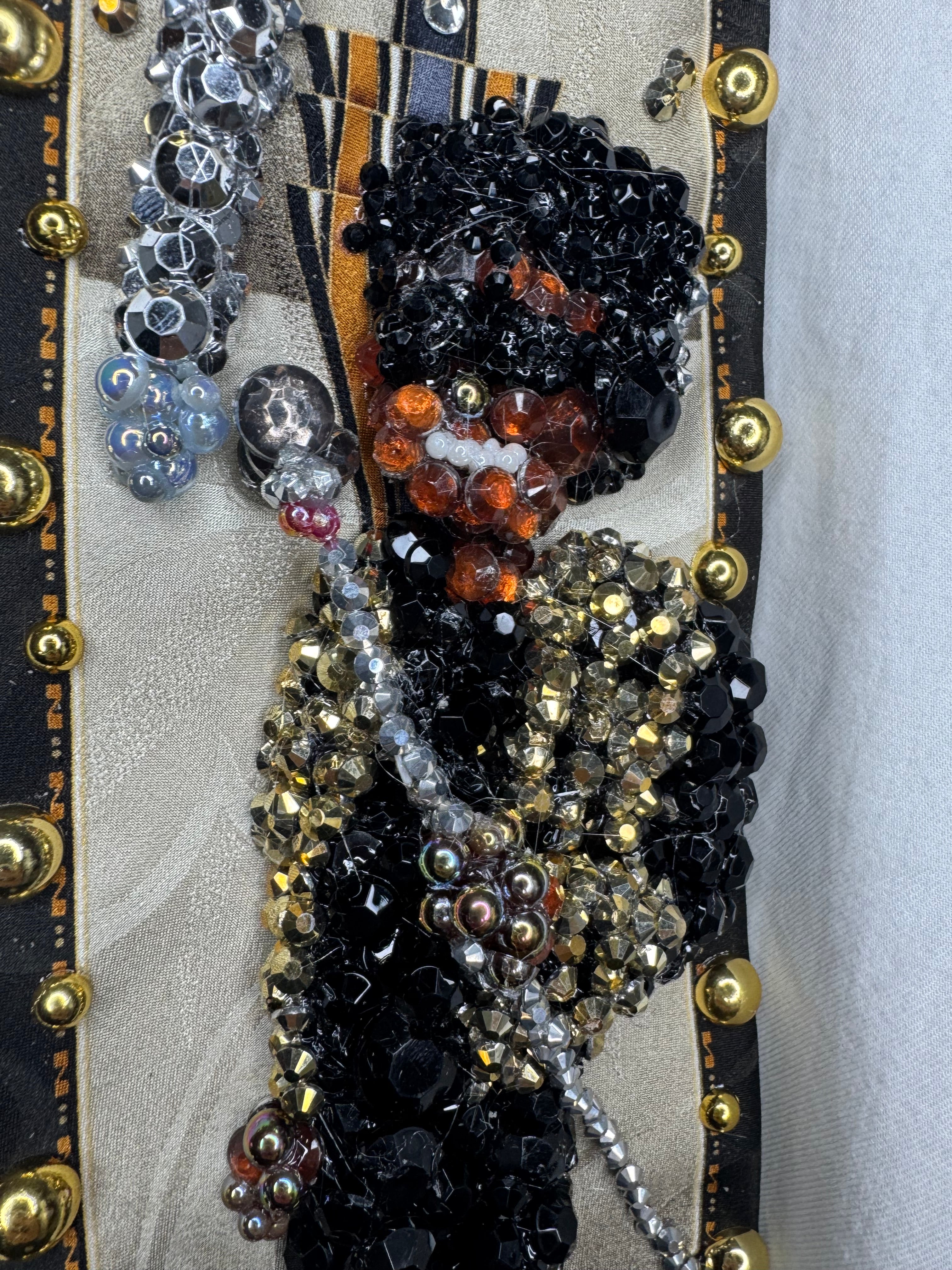 Beige Michael Jackson Singing We Are the World In the Studio 1985 High Class Royalty Tie