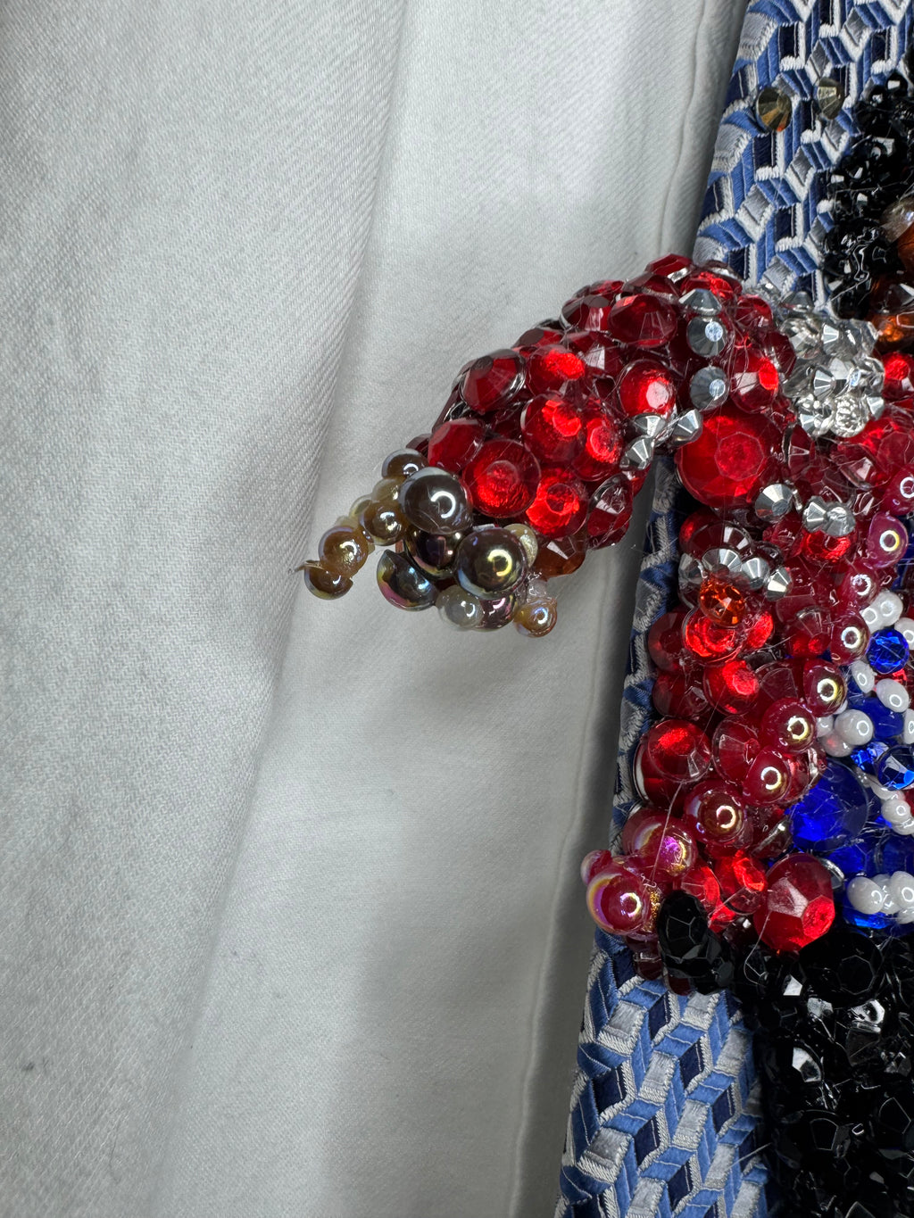 Blue Michael Jackson Hitting Arms Out Thrust Move To Beat It Victory Tour 1984 Tie