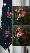 Navy Blue Michael Jackson Arm Up Leg Out Double Dance Scene From Beat It Music Video Tie