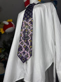 Purple Keys to Heart Pink Foam Bubble Vines Royalty Tie