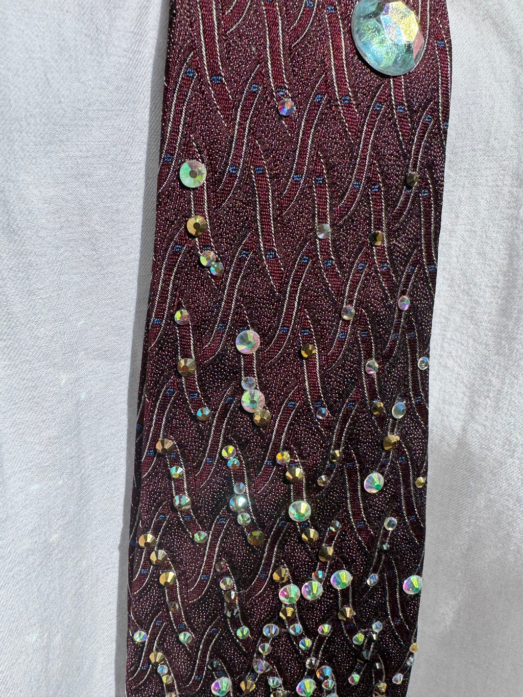 Burgundy African Woman Magical Aura Royalty Tie