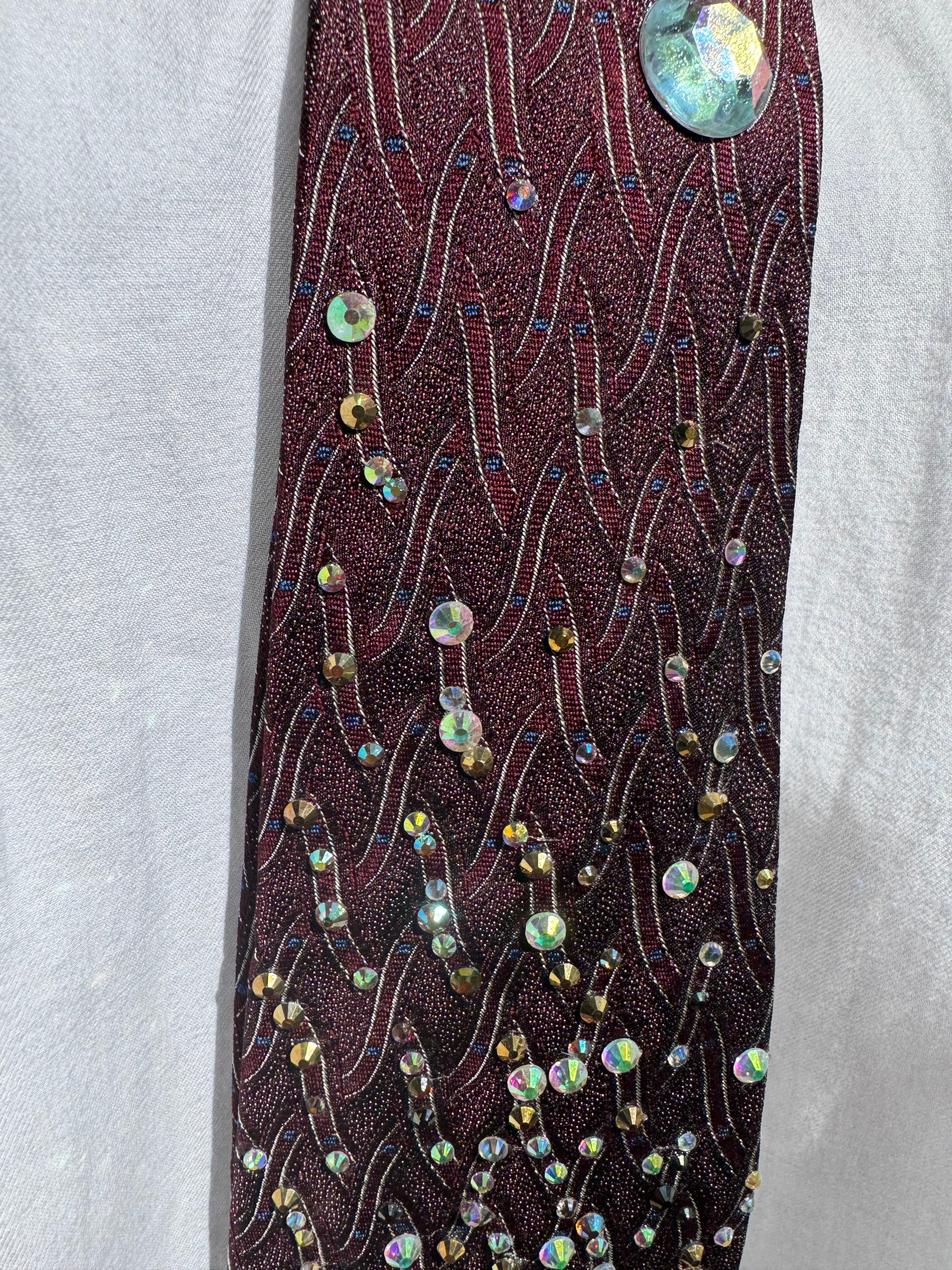Burgundy African Woman Magical Aura Royalty Tie