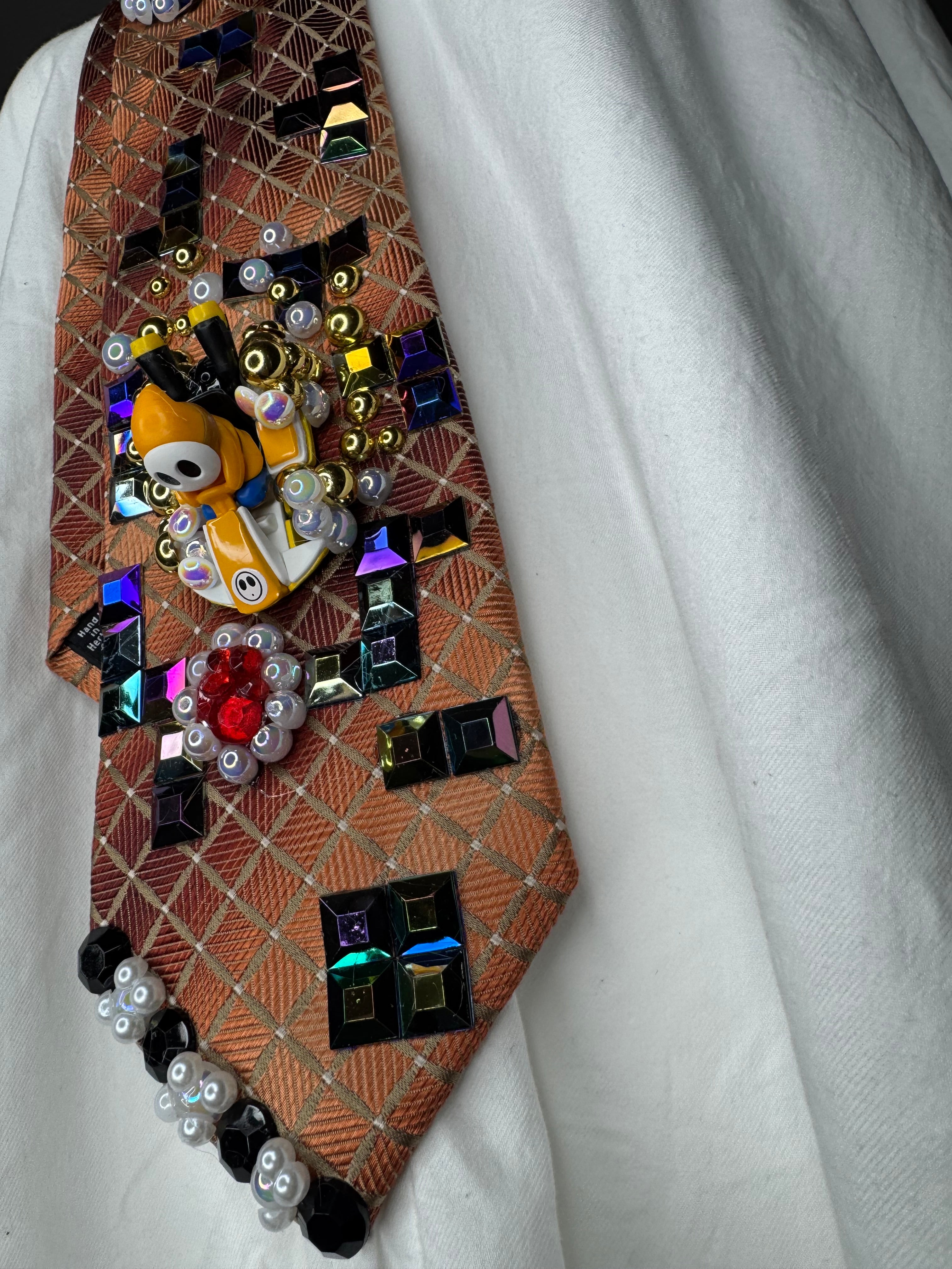 Orange Orange Shy Guy Dodging Blue Shell on Tetris Road 200cc Mario Kart Tie