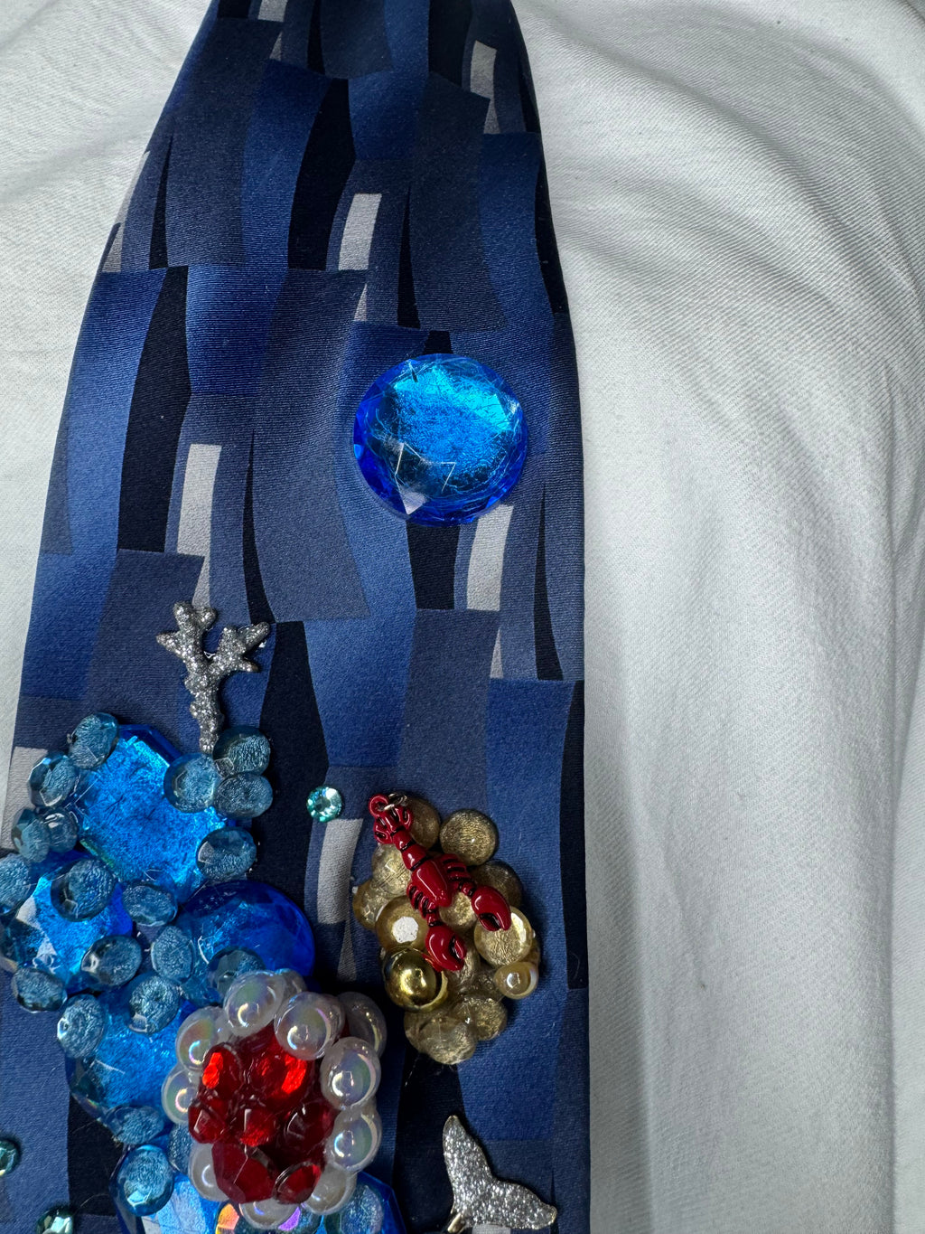 Navy Blue Yoshi Dodging Red Shell On Sailor Islands 200cc Mario Kart Tie