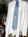 Blue Paisley Neon Sun Royalty Tie