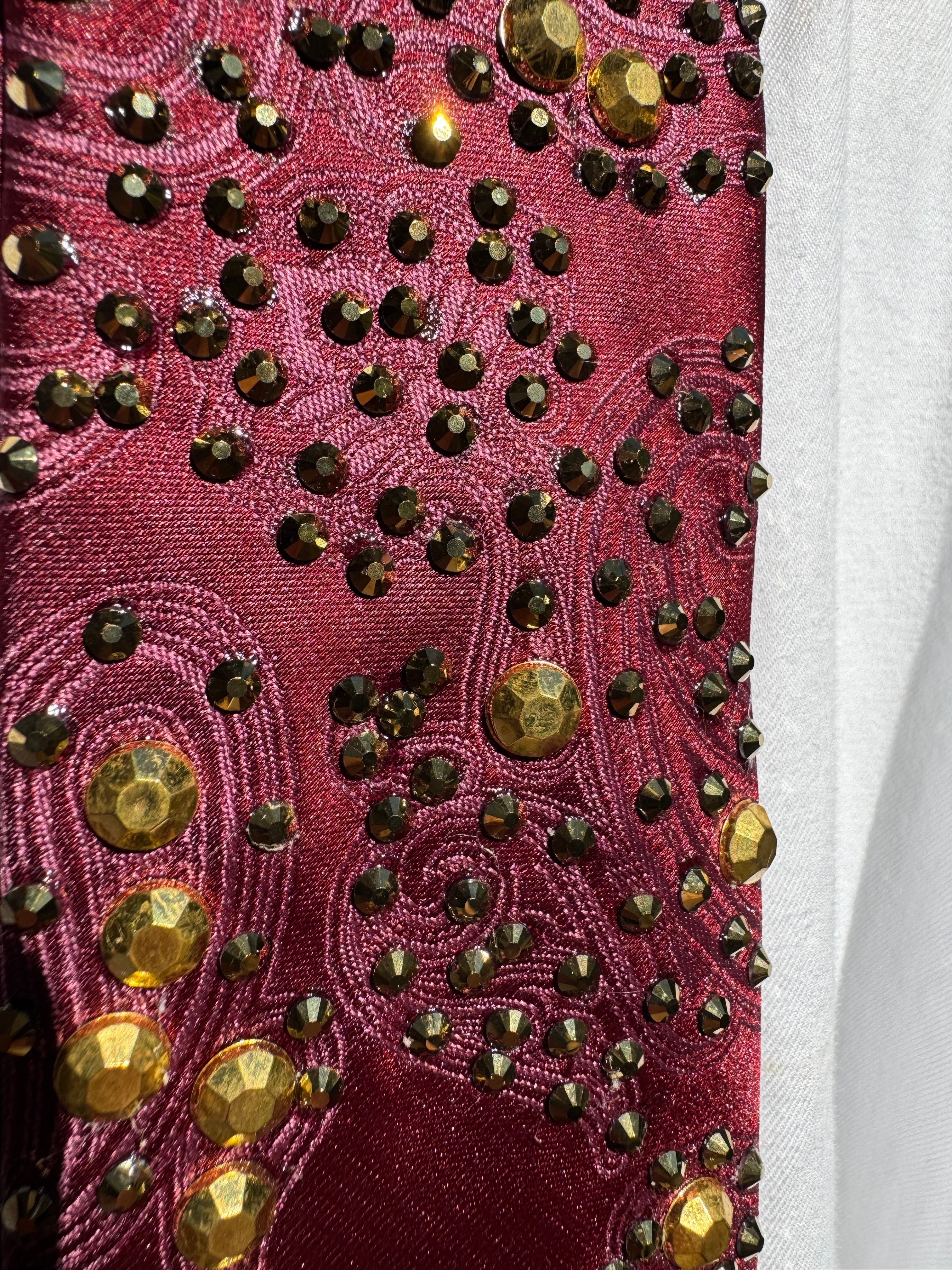 Red Paisley Silk Anchored Nautical High Class Royalty Tie