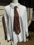 Burgundy Checkered Tropical Treasure Box High Class Royalty Tie