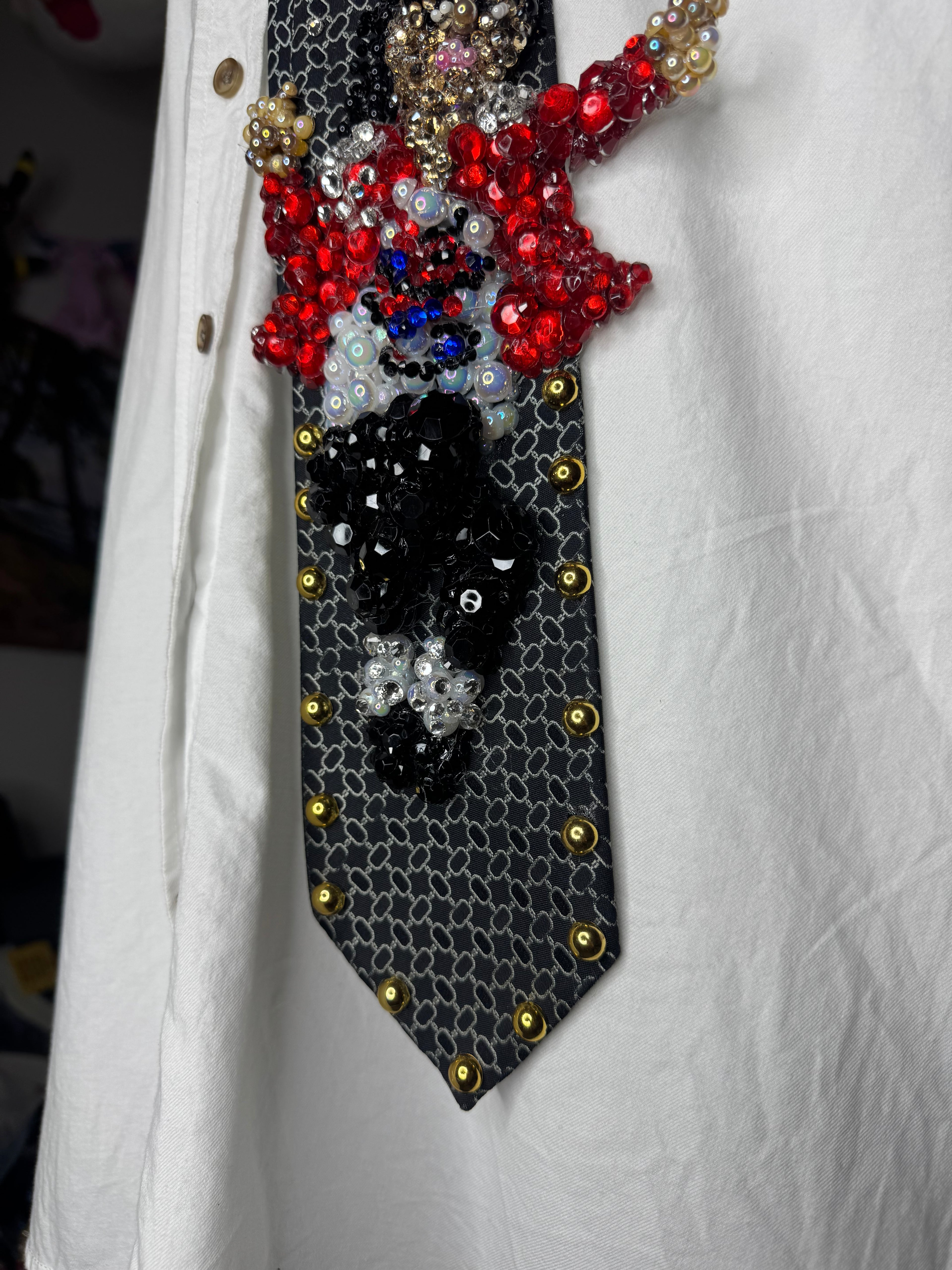 Black Michael Jackson In the Air Starting Beat It On Victory Tour Toronto 1984 Tie