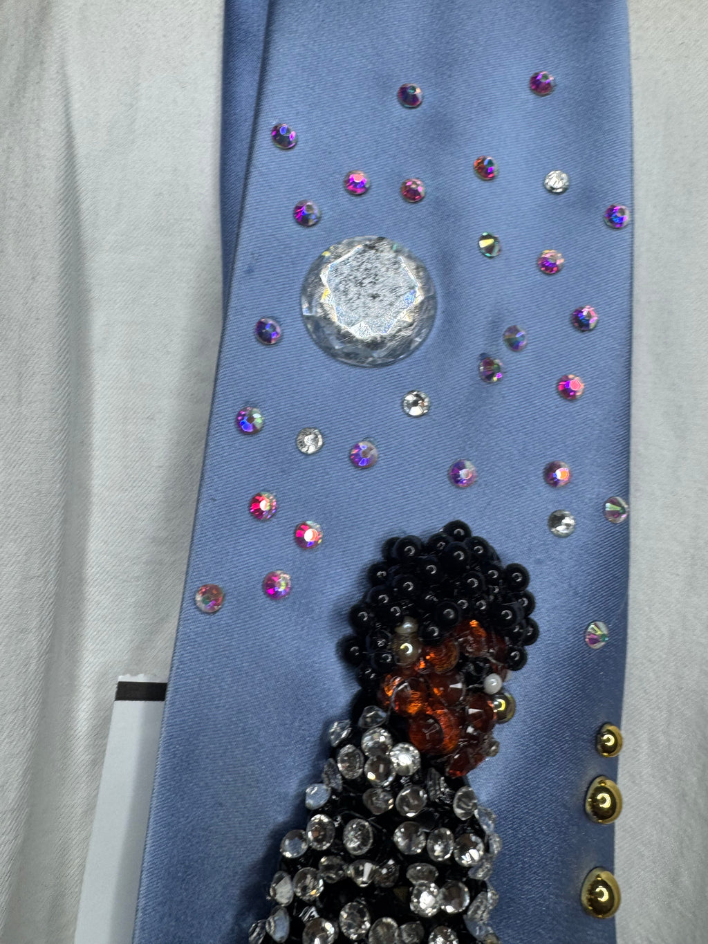 Sky Blue Silk Michael Jackson Hitting Moonwalk Motown 25 Billie Jean 1984 Tie