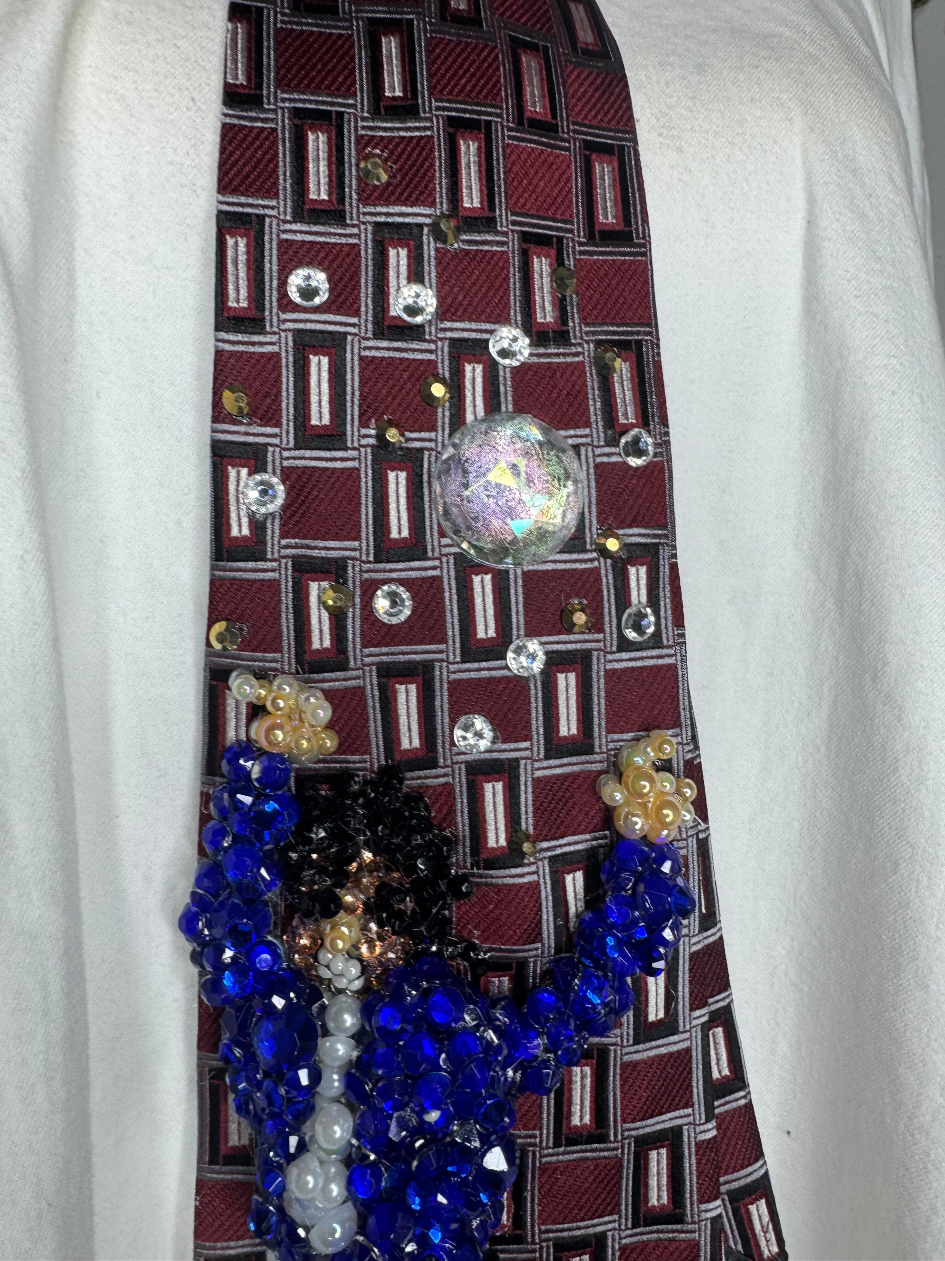 Burgundy Michael Jackson Jumping One Leg Pose For TWYMMF Performance Tie