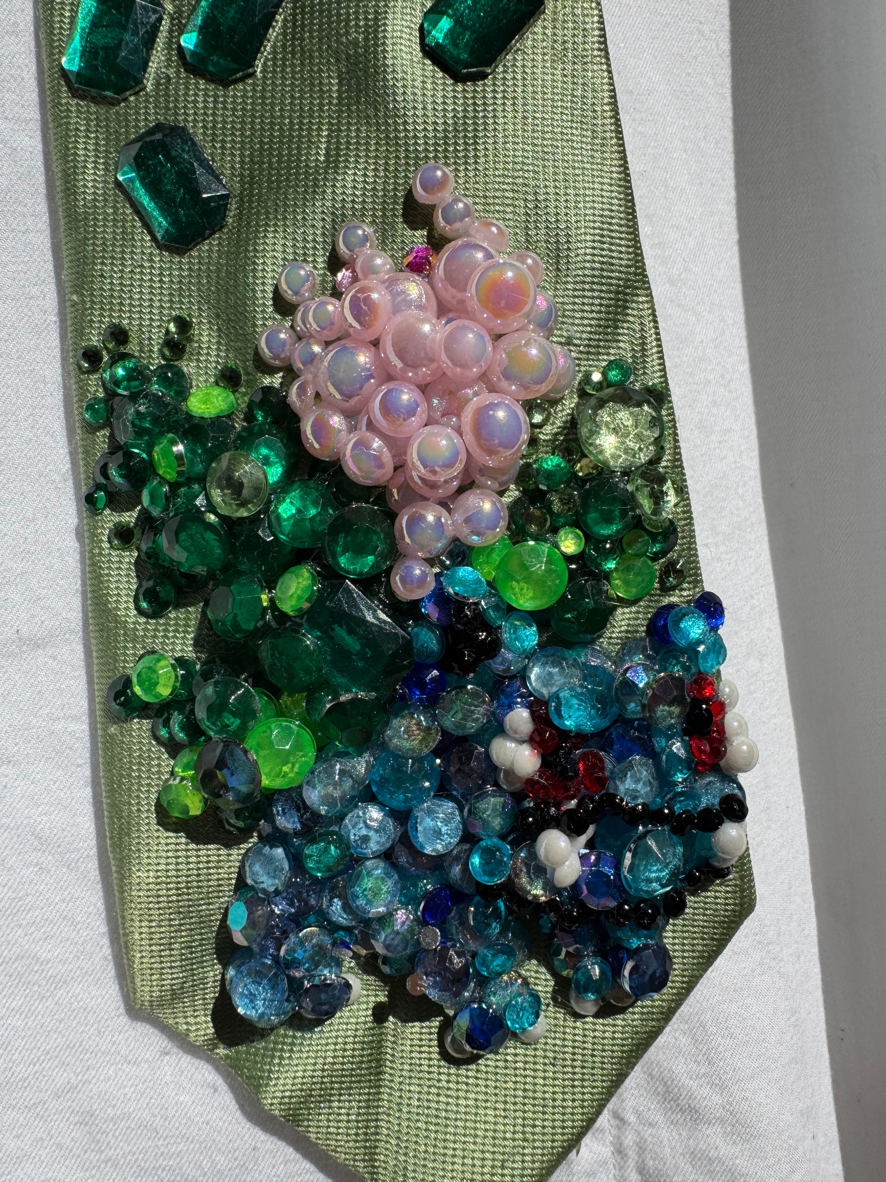 Pastel Green Ivysaur and Pokeball Pokemon Tie